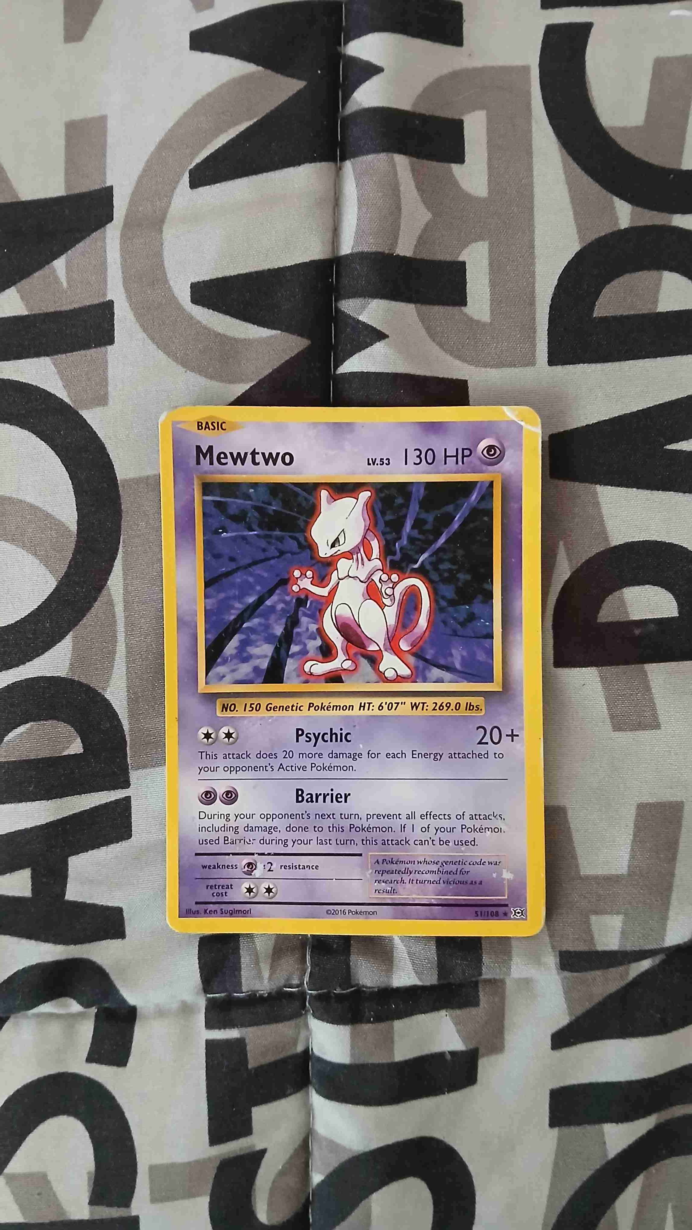 Carta Pokémon Mewtwo rara