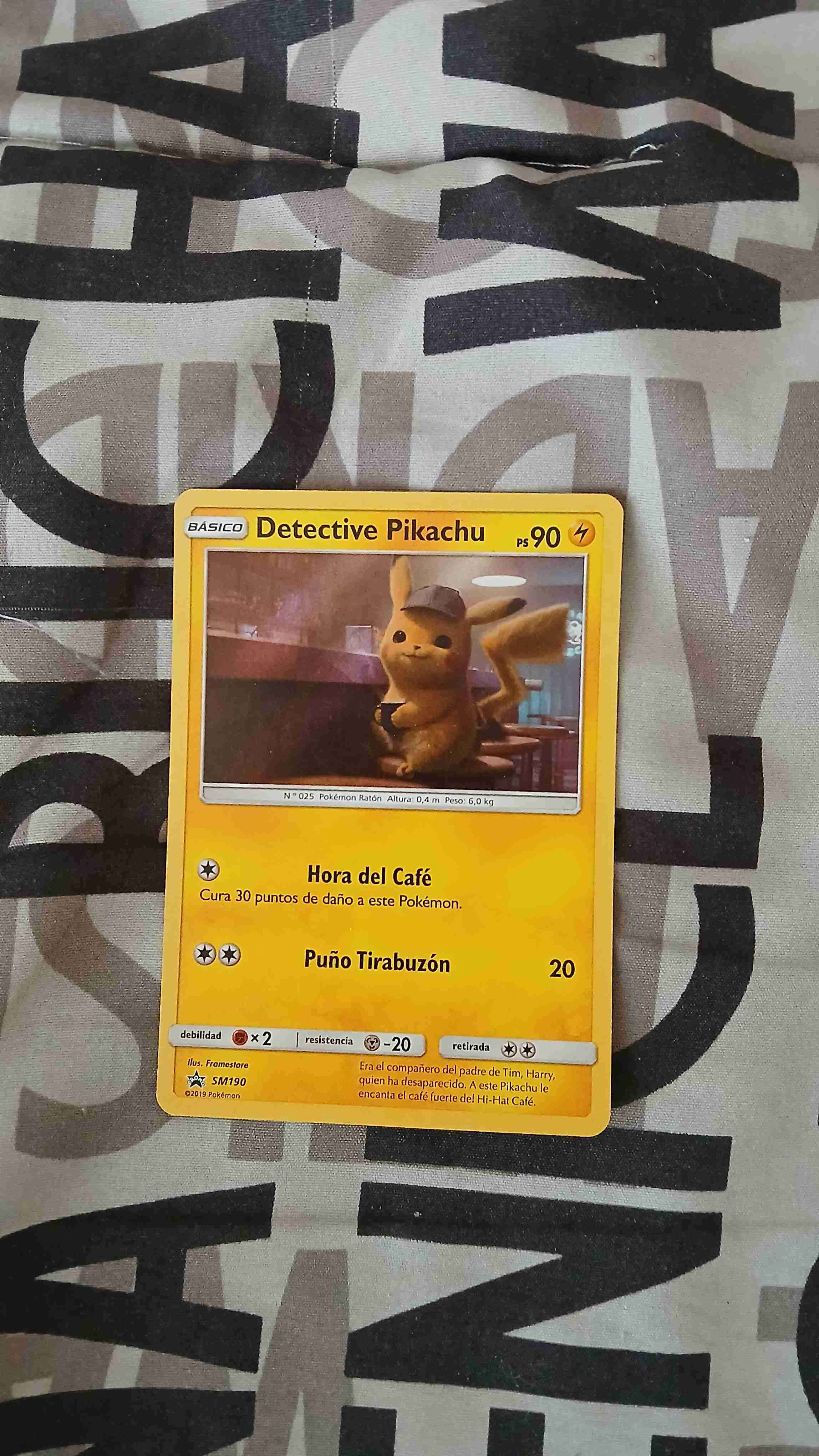 Carta Pokémon Detective Pikachu