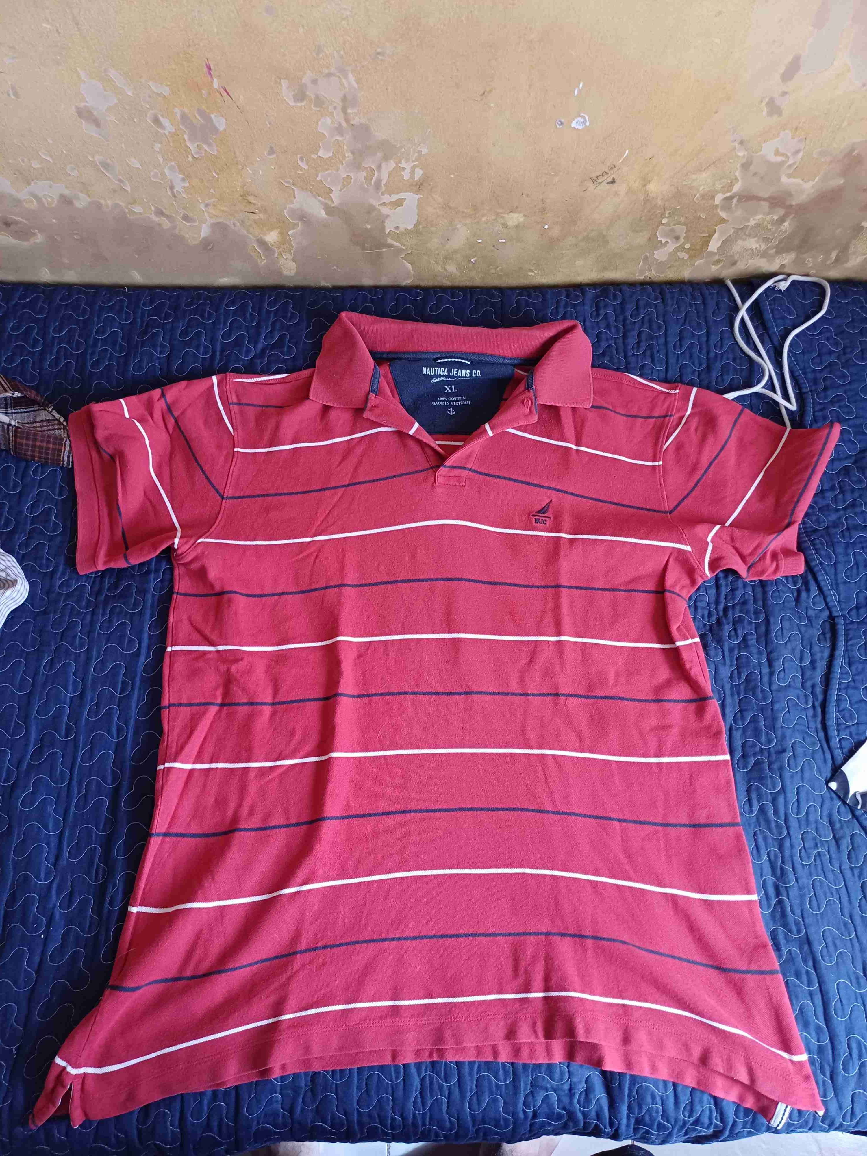 Polera rayada roja XL nautica