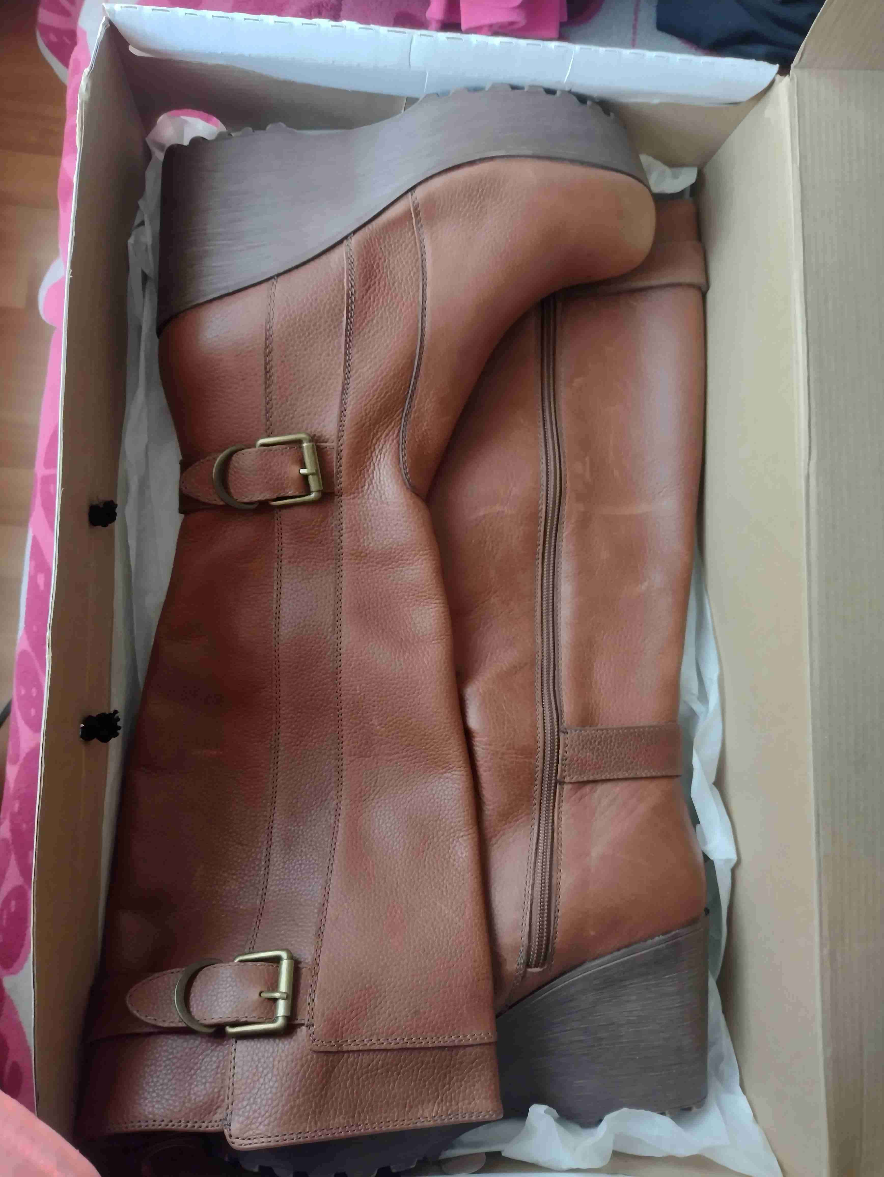 Botas de cuero marrón con cuña Bruno Rossi - 2