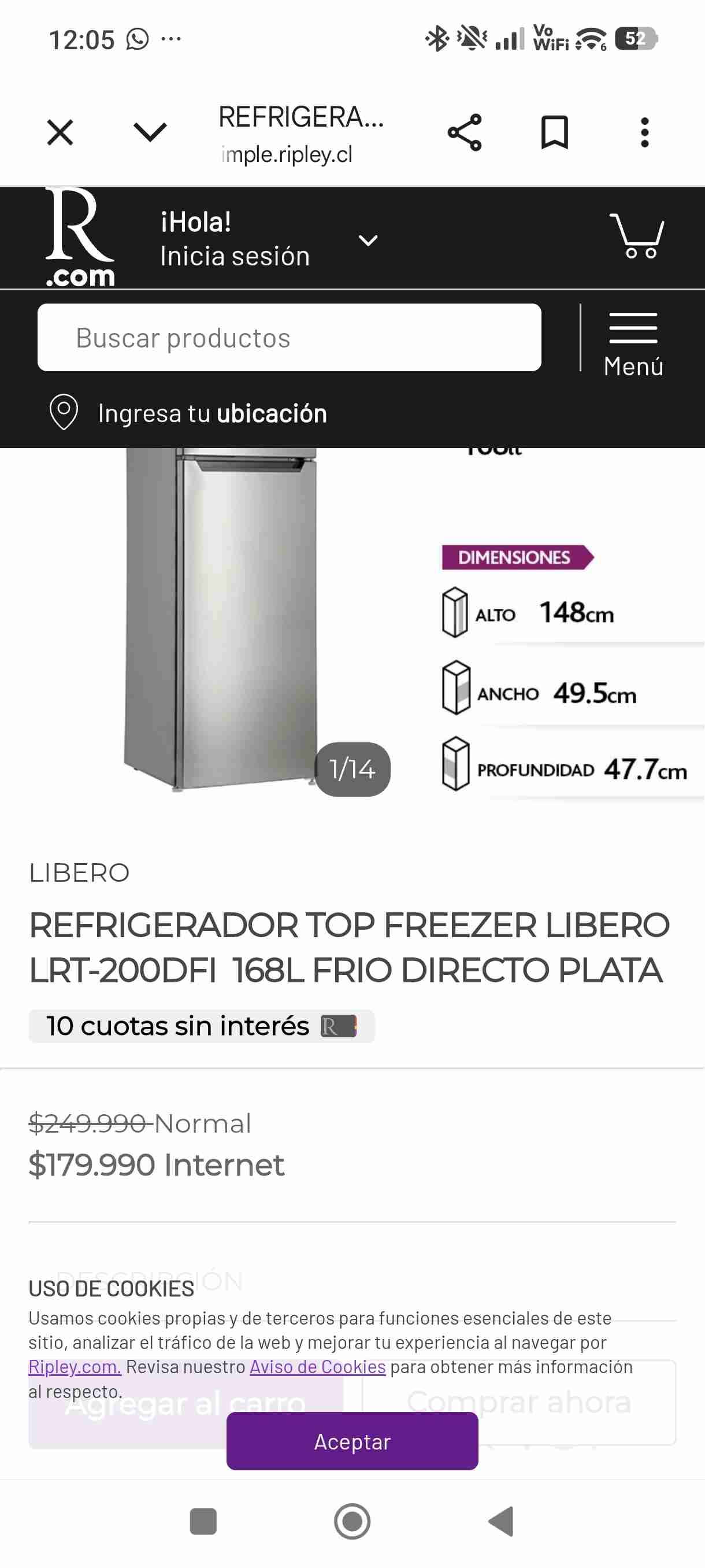 Refrigerador Libero 168 lts - miniatura 4