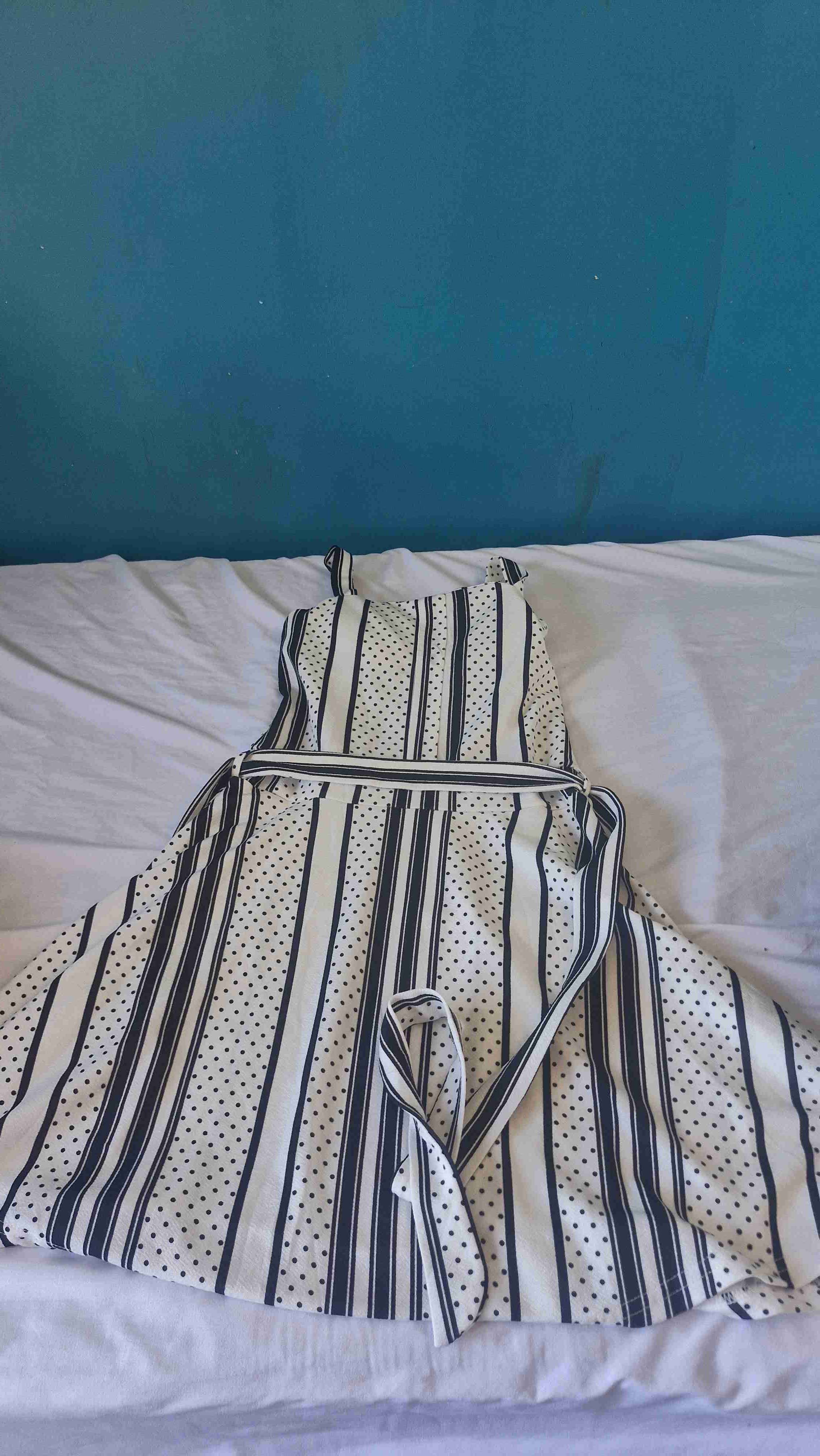 Vestido rayas y lunares sin mangas