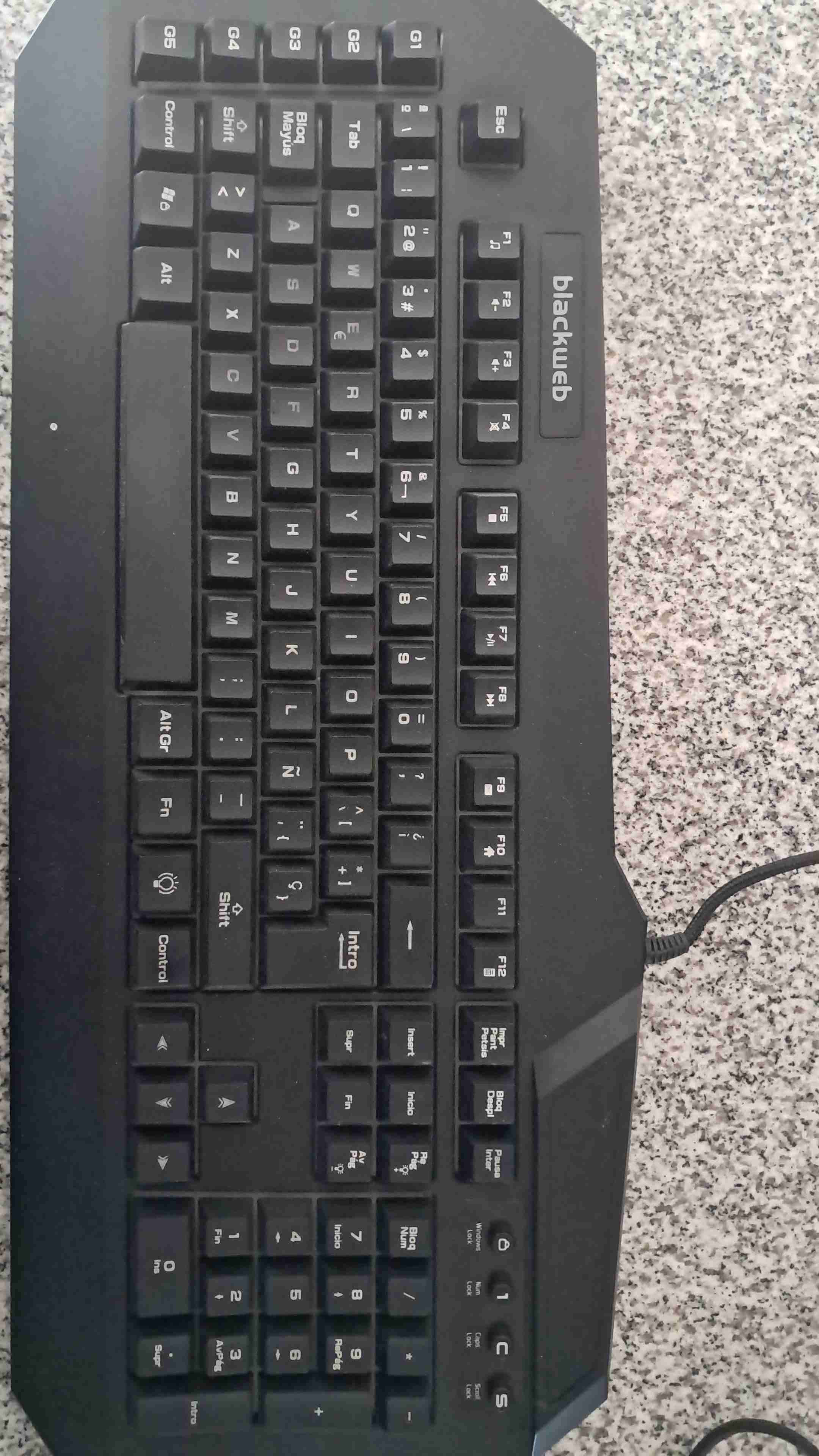 Teclado gamer Blackweb rgb - 5 Teclas Macro G1-G5