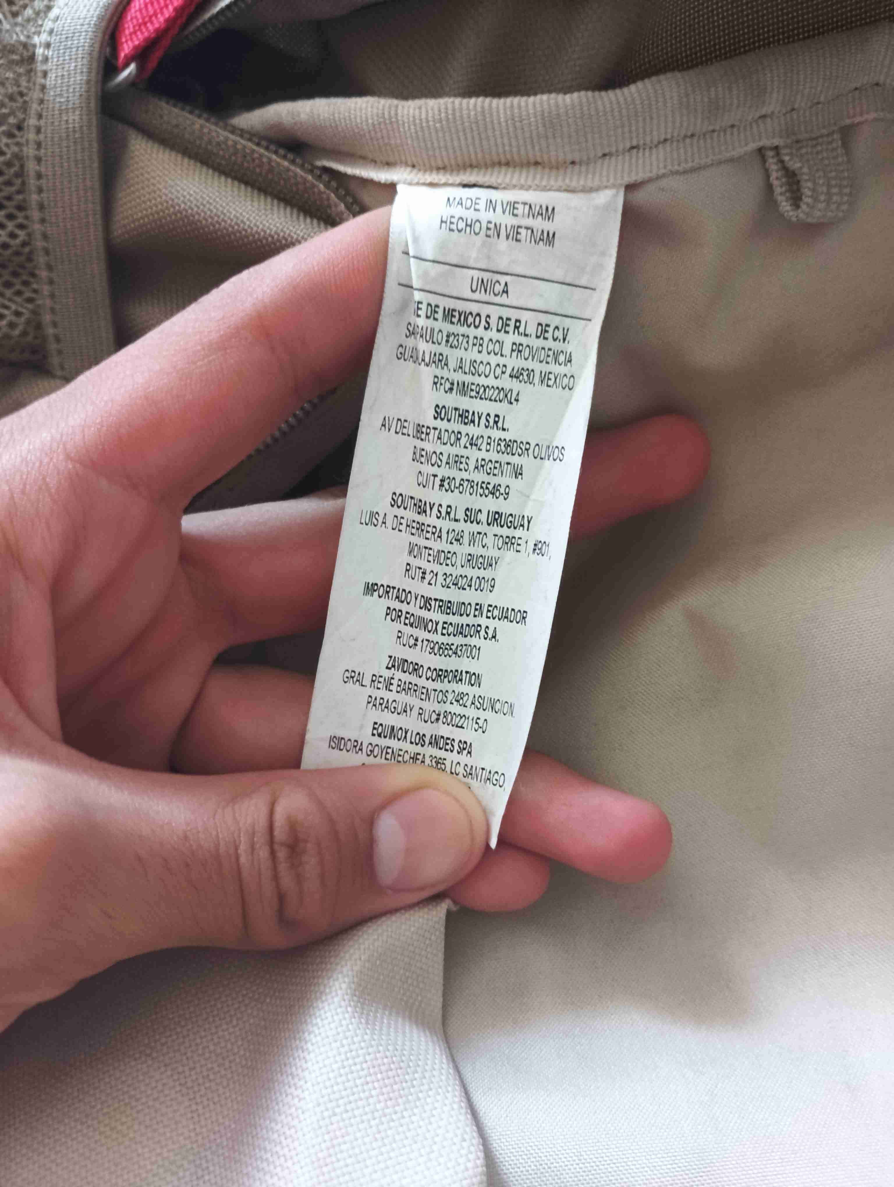 Mochila Nike Air beige y roja - miniatura 3