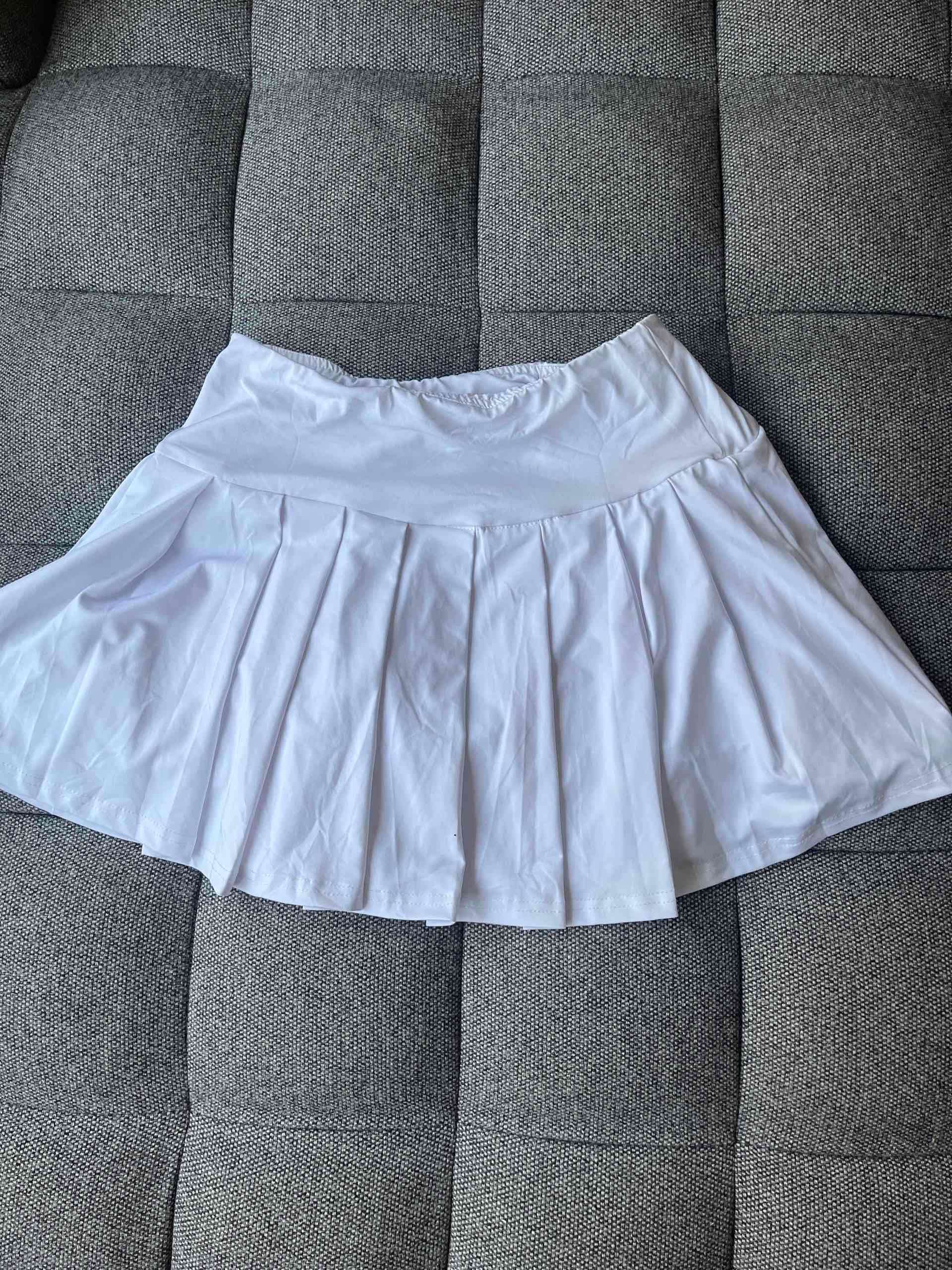 Mini falda blanca plisada - 3