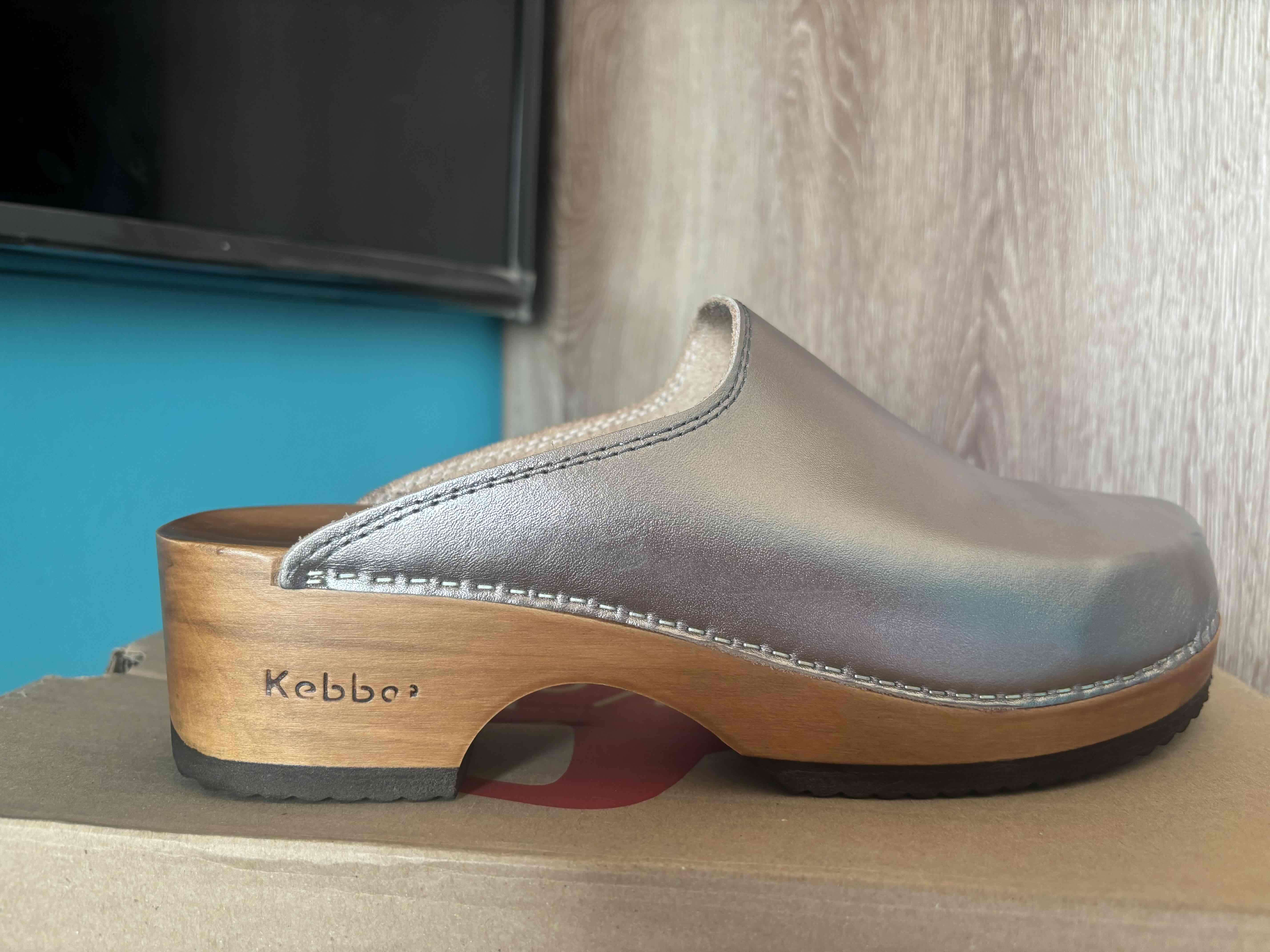 Zuecos Kebba plateados de madera - miniatura 4