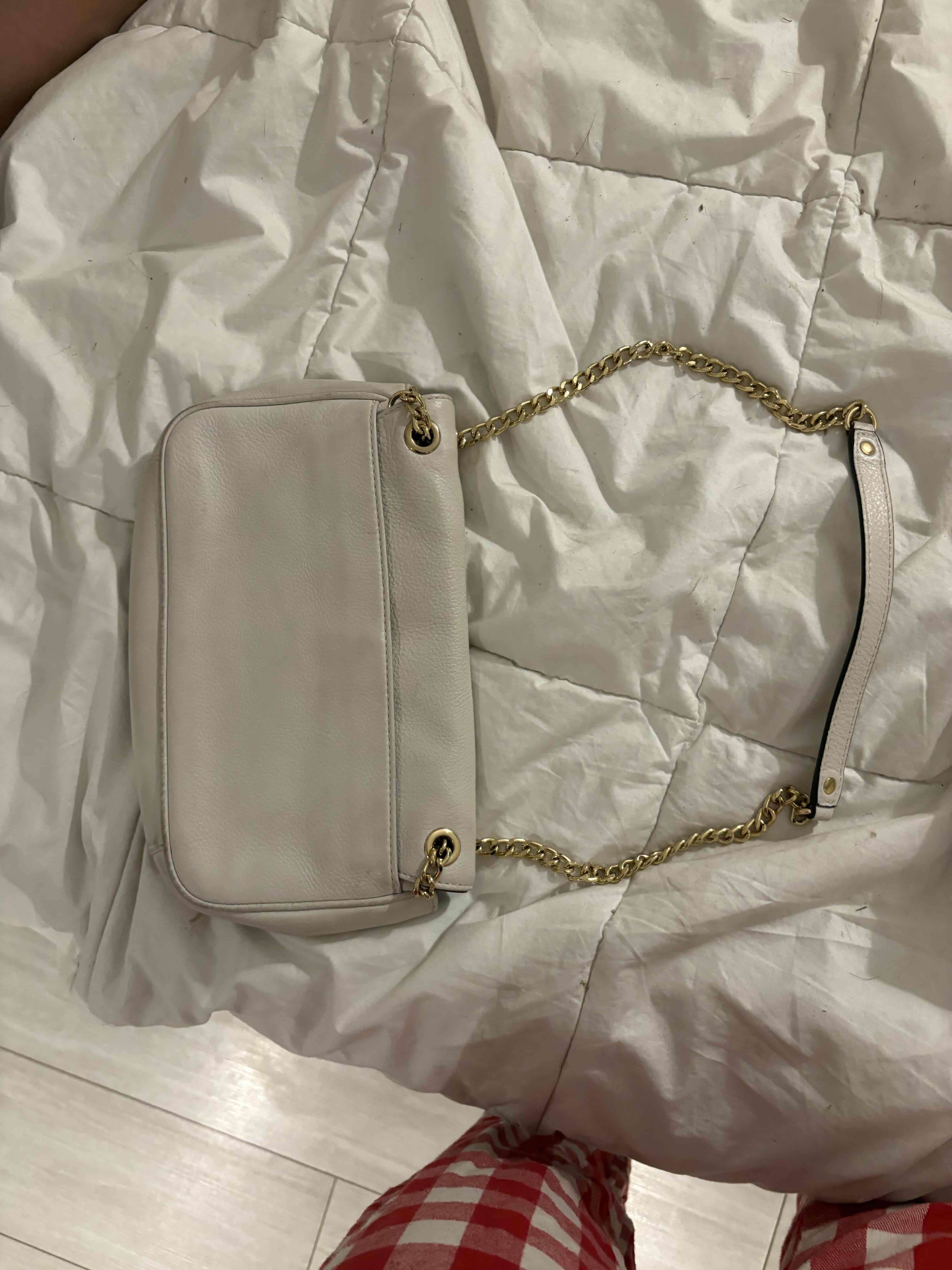 Cartera de cuero beige Micheal Kors - miniatura 2