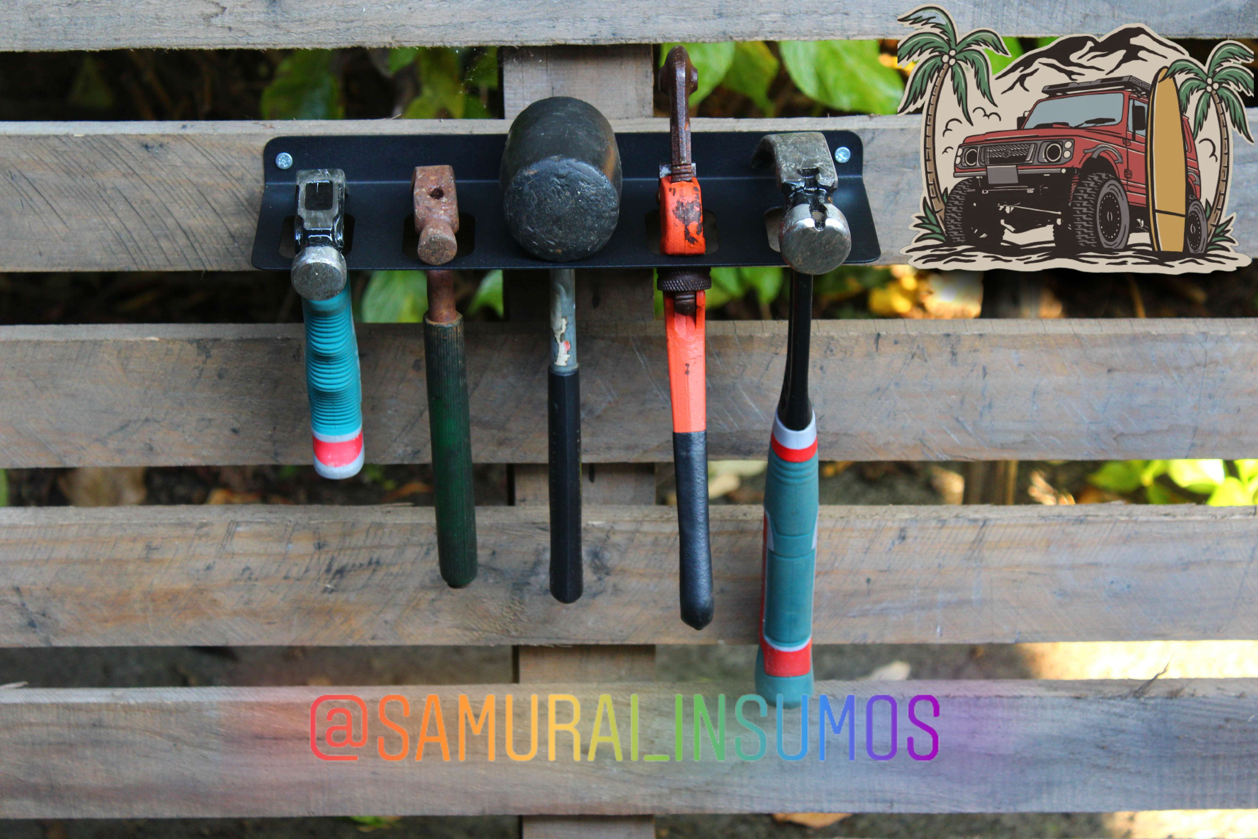 Rack Organizador Martillos Pared x5 Compartimiento - miniatura 2