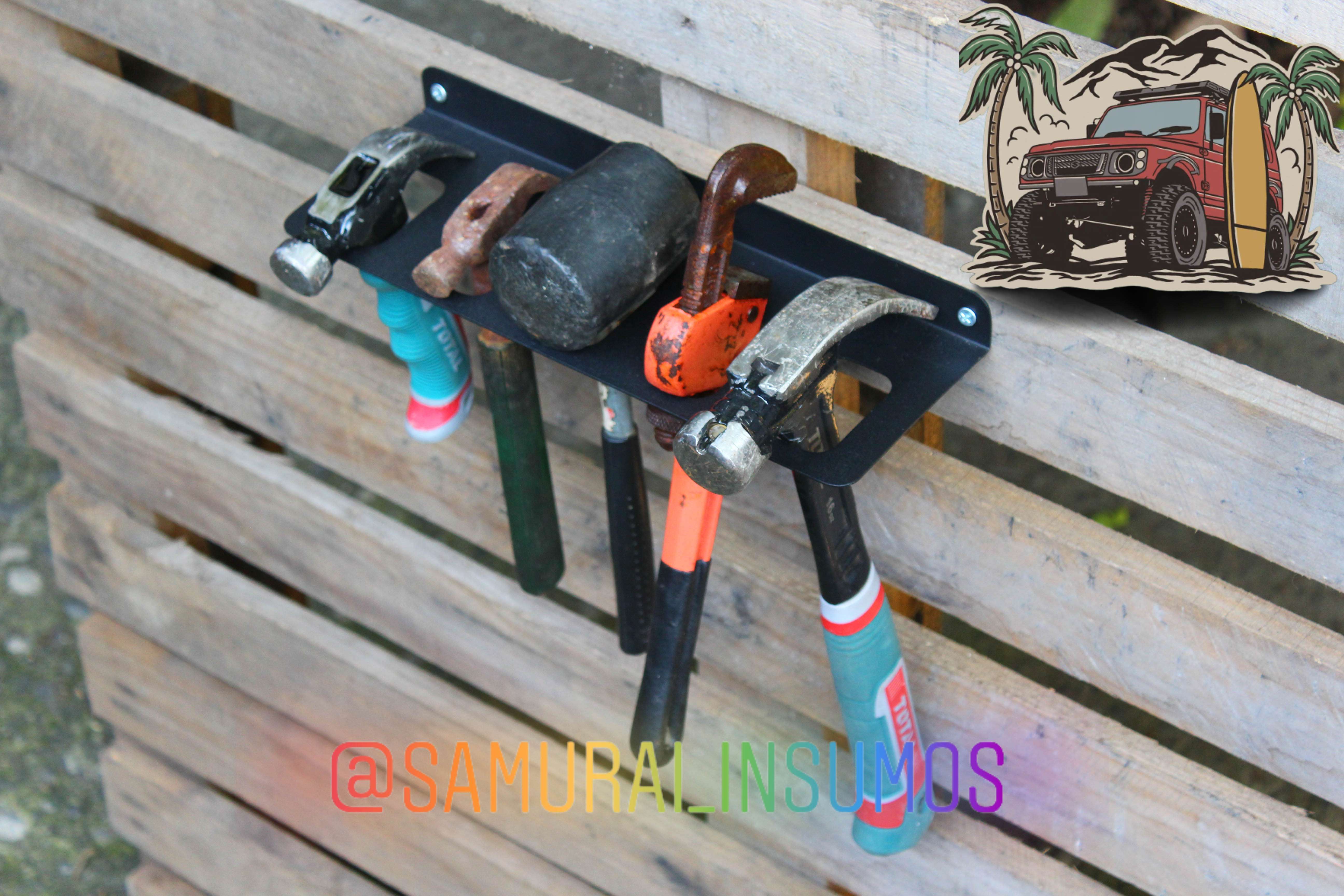 Rack Organizador Martillos Pared x5 Compartimiento - miniatura 4