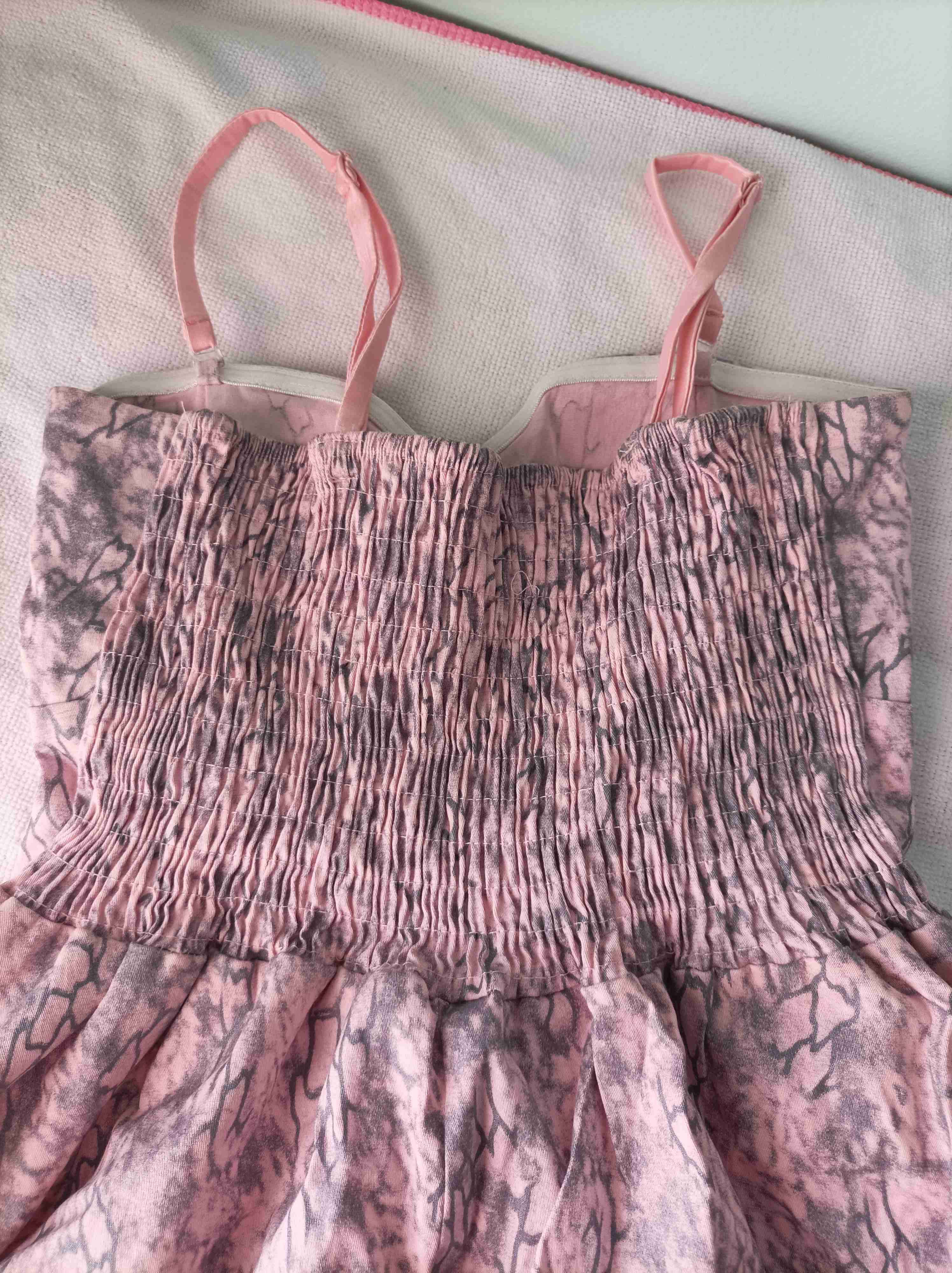 Vestido rosa estampado elegante - miniatura 4