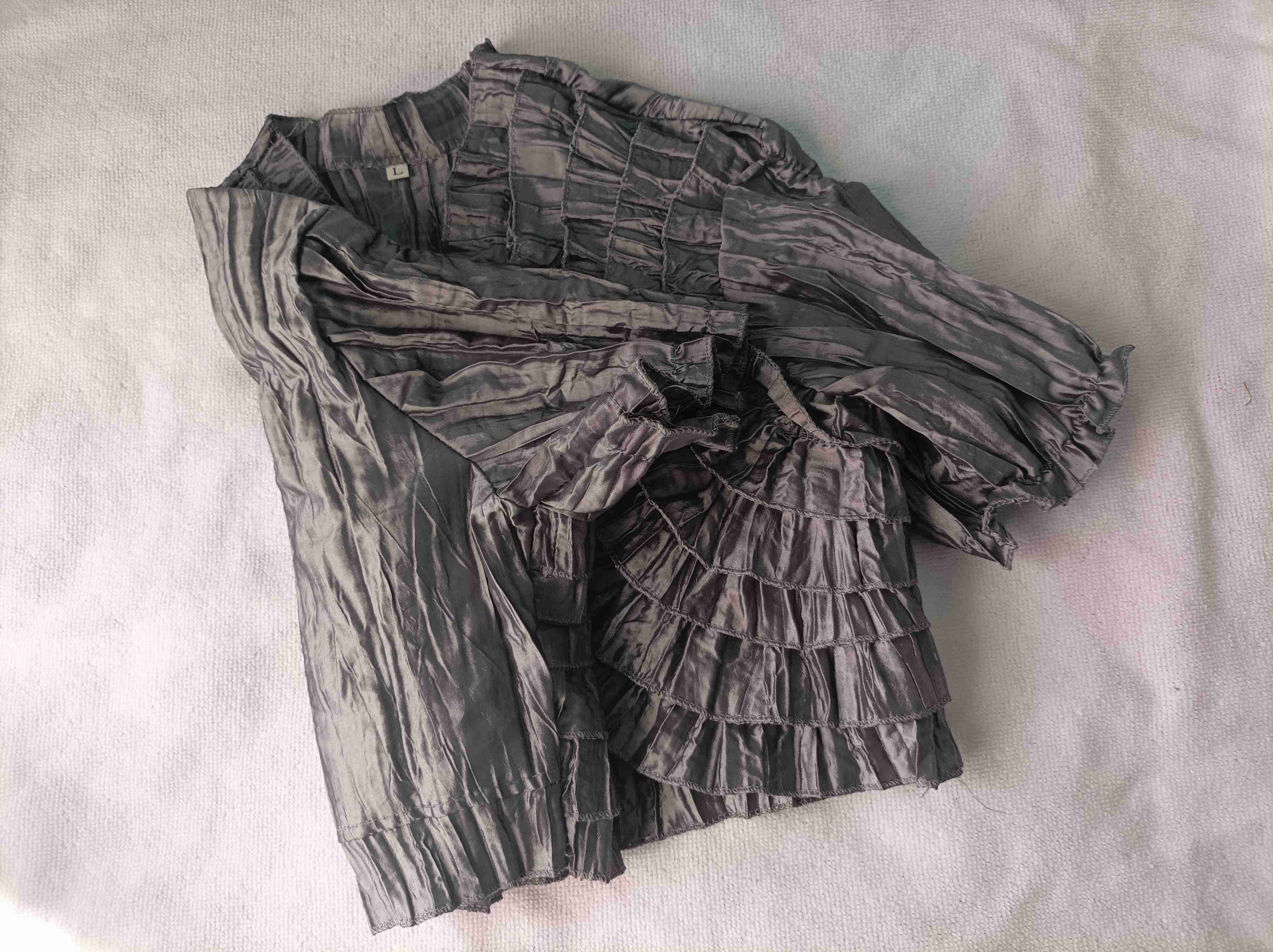 Chaqueta gris plisada - miniatura 6