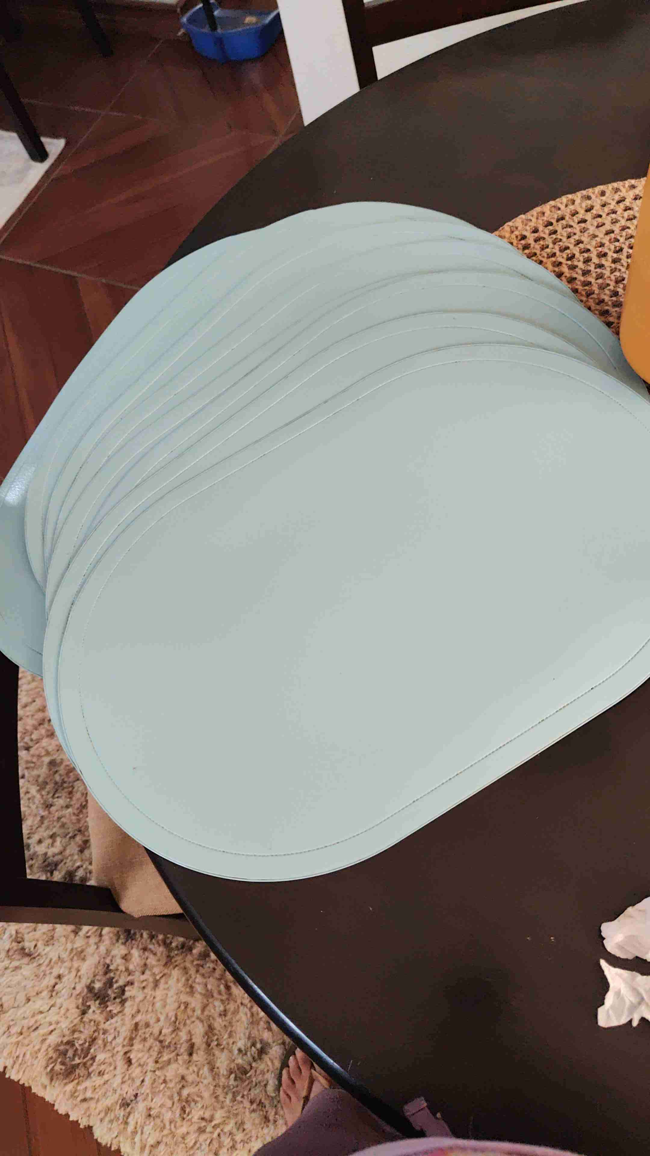 Set de manteles individuales celestes