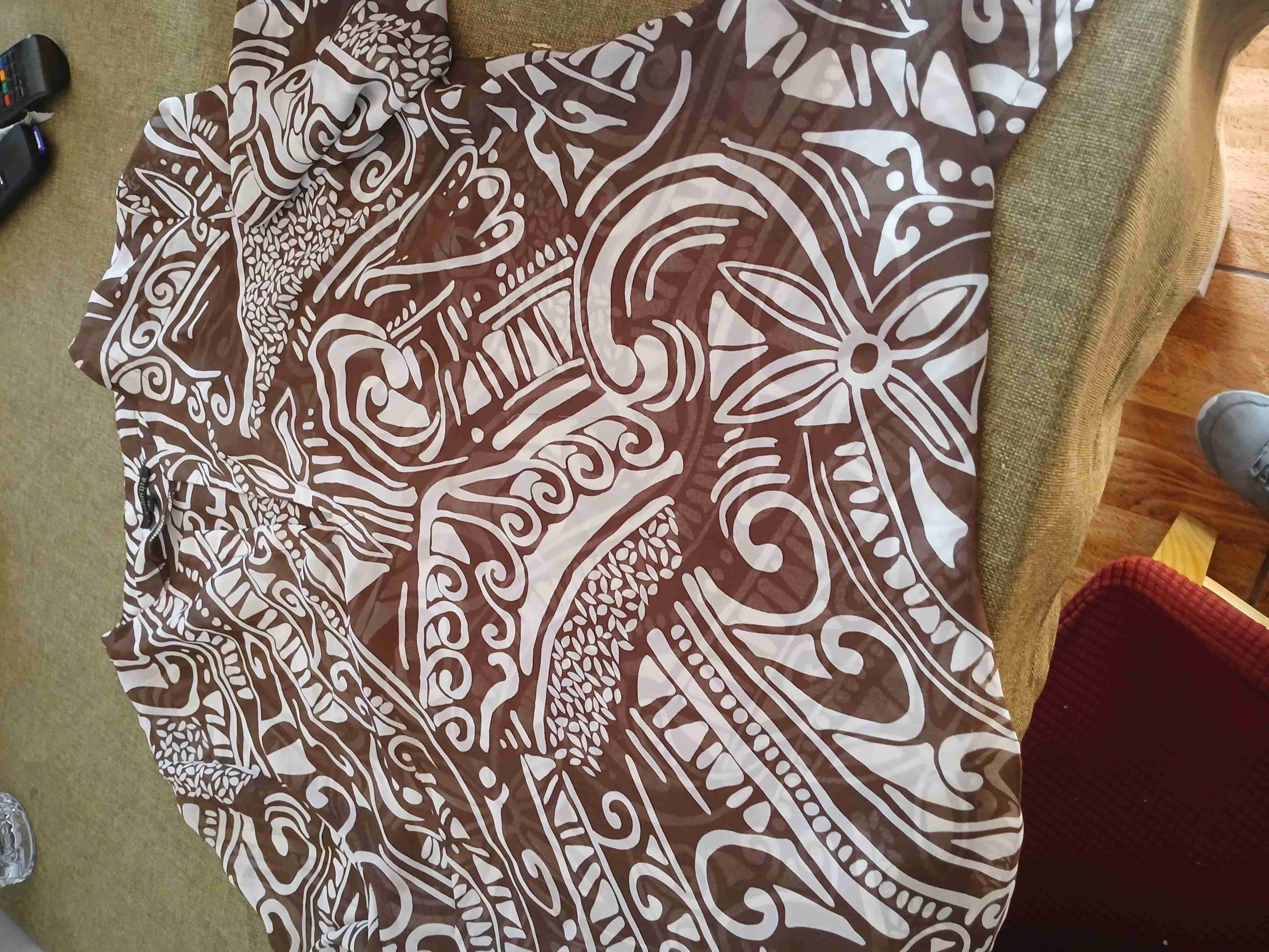 Blusa estampada marrón y blanco - miniatura 3