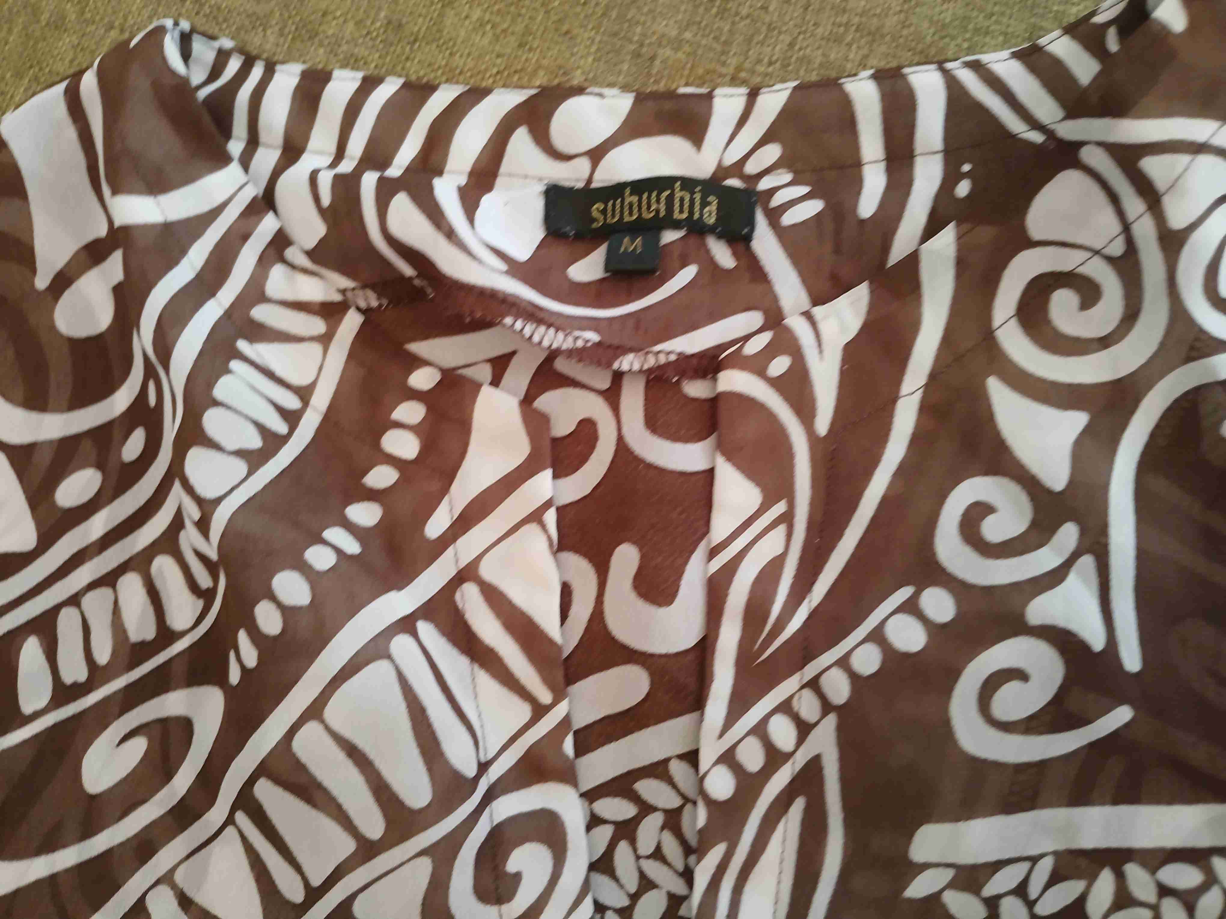 Blusa estampada marrón y blanco - miniatura 4