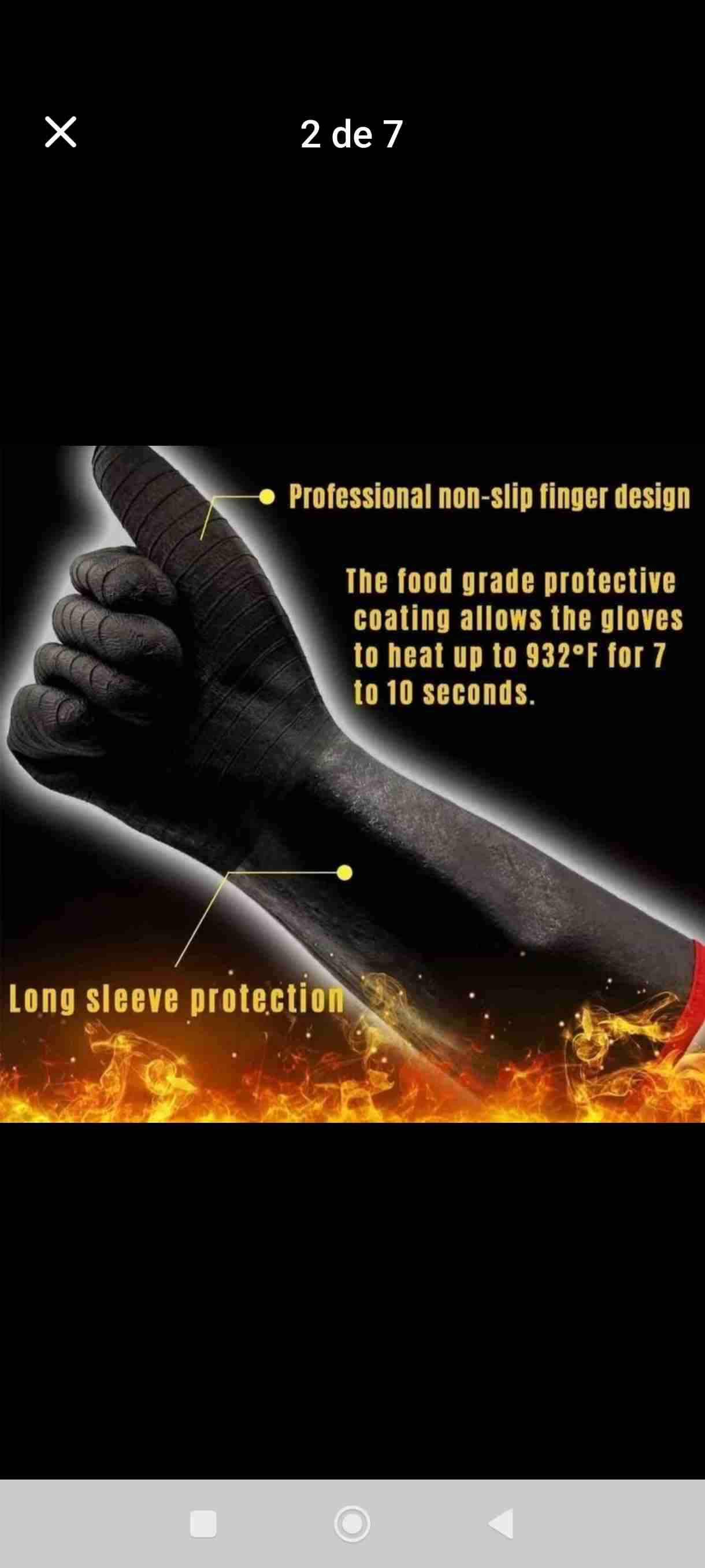 Guante protector negro - miniatura 4