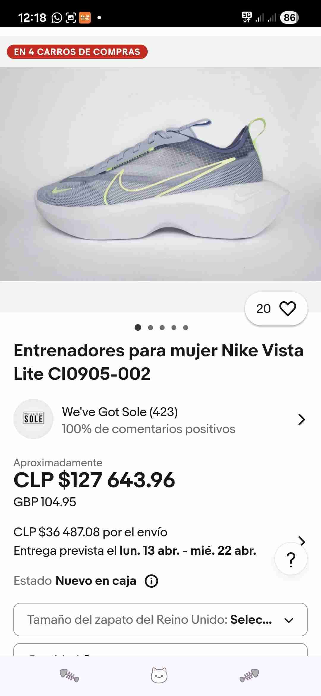 Zapatillas deportivas Nike Vista Lite - miniatura 3