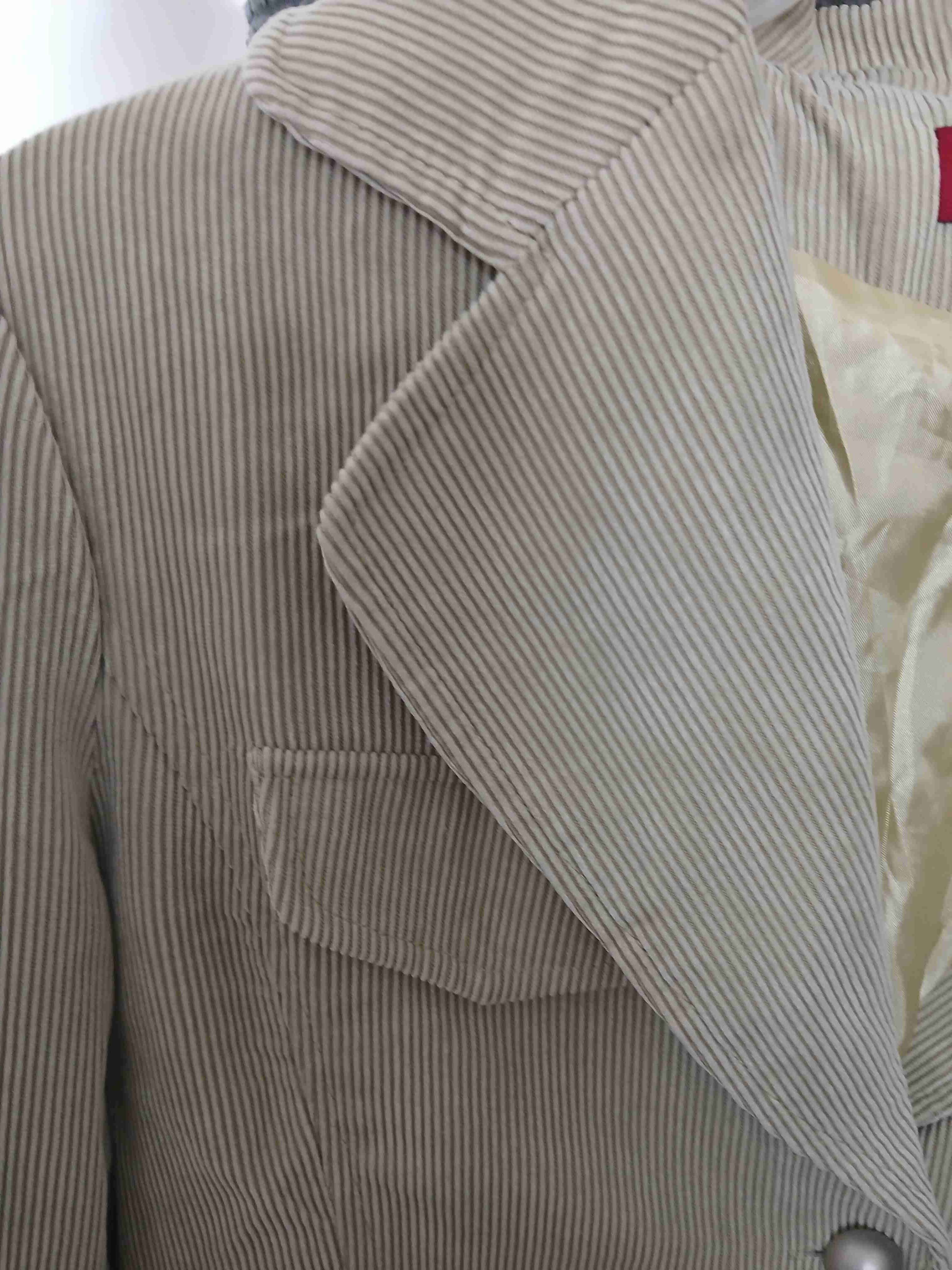 Blazer beige de cotele - miniatura 2