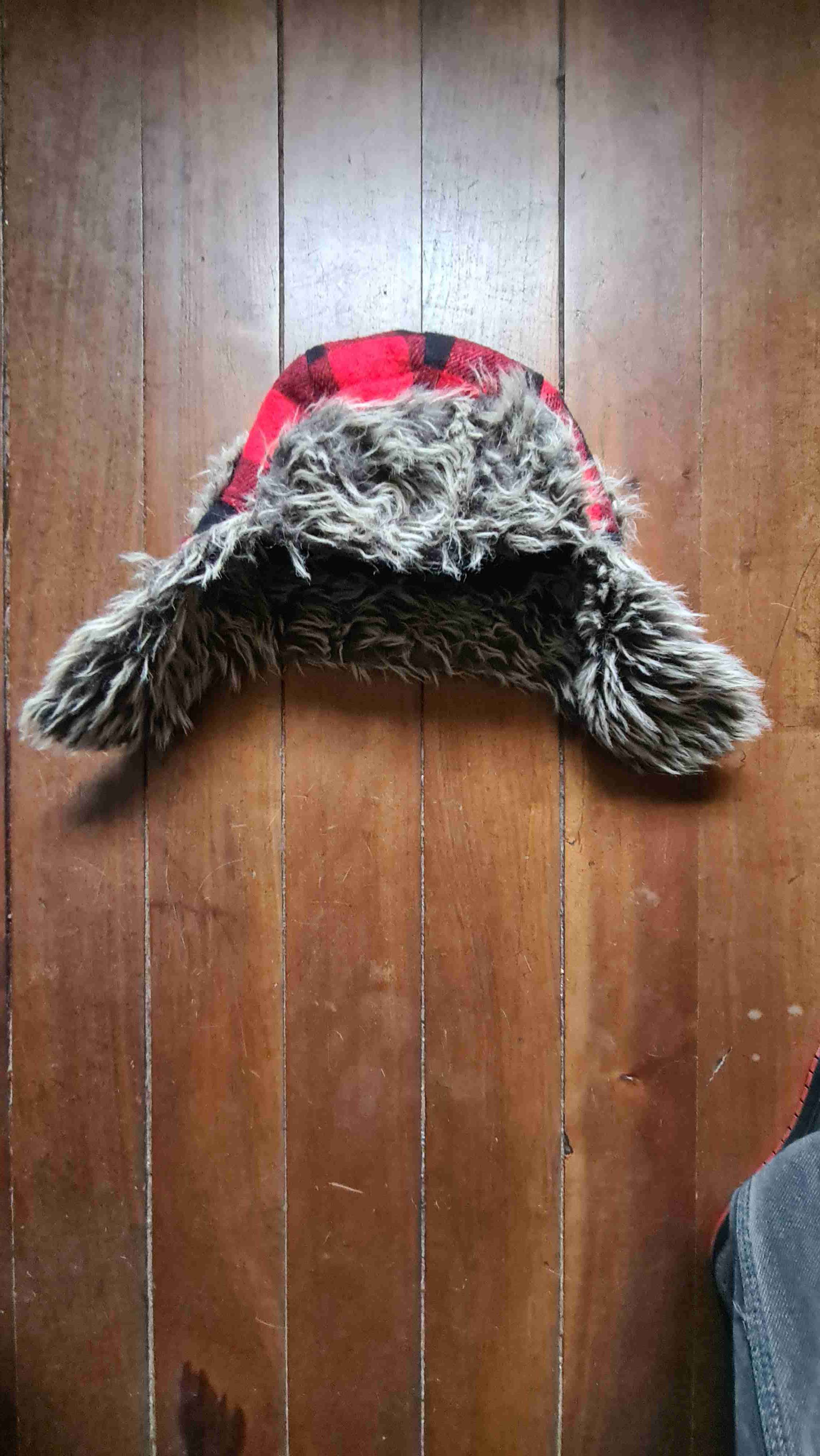 Gorro de invierno cuadros rojos y negros (2YK) - miniatura 2