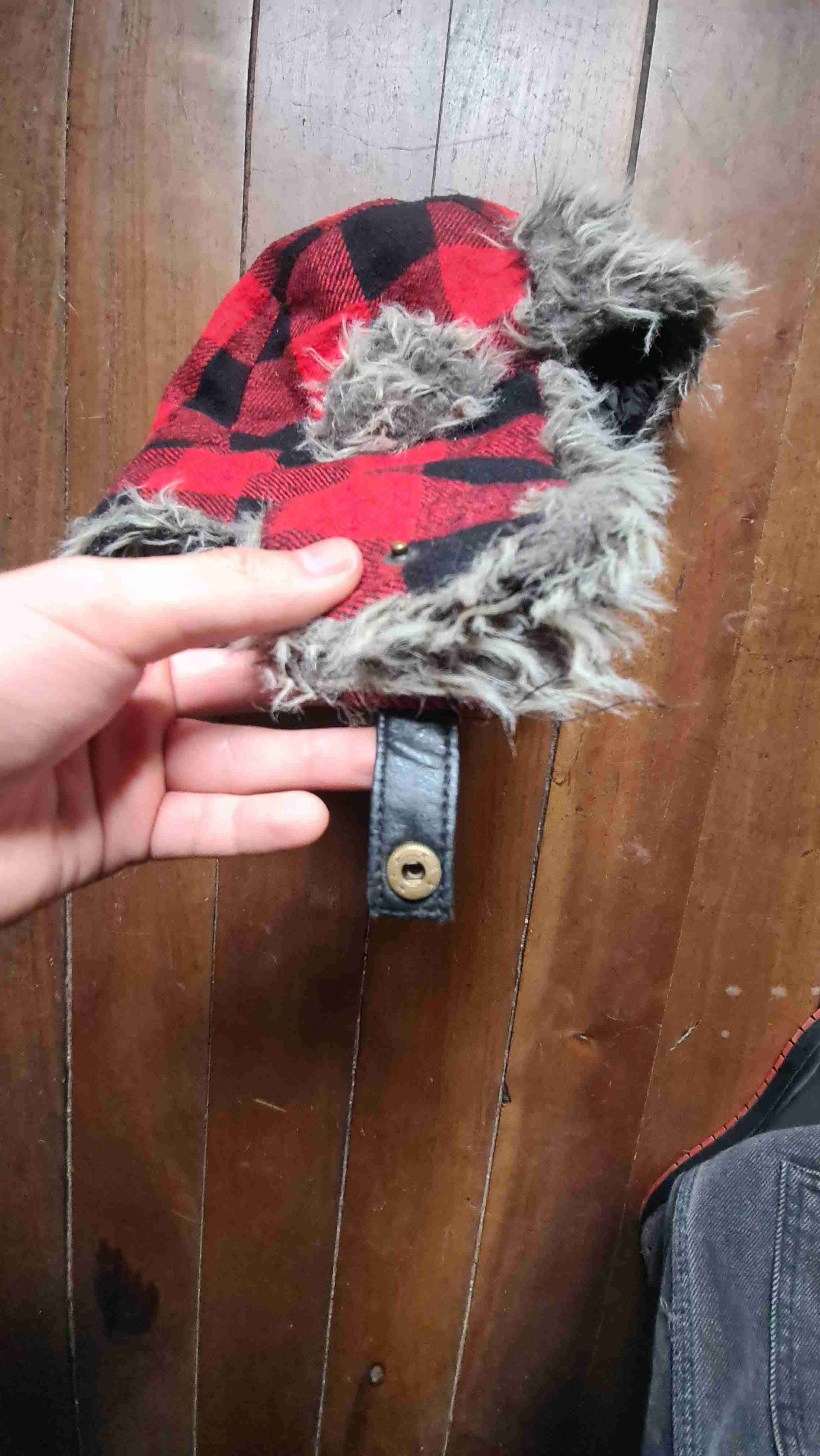 Gorro de invierno cuadros rojos y negros (2YK) - miniatura 4