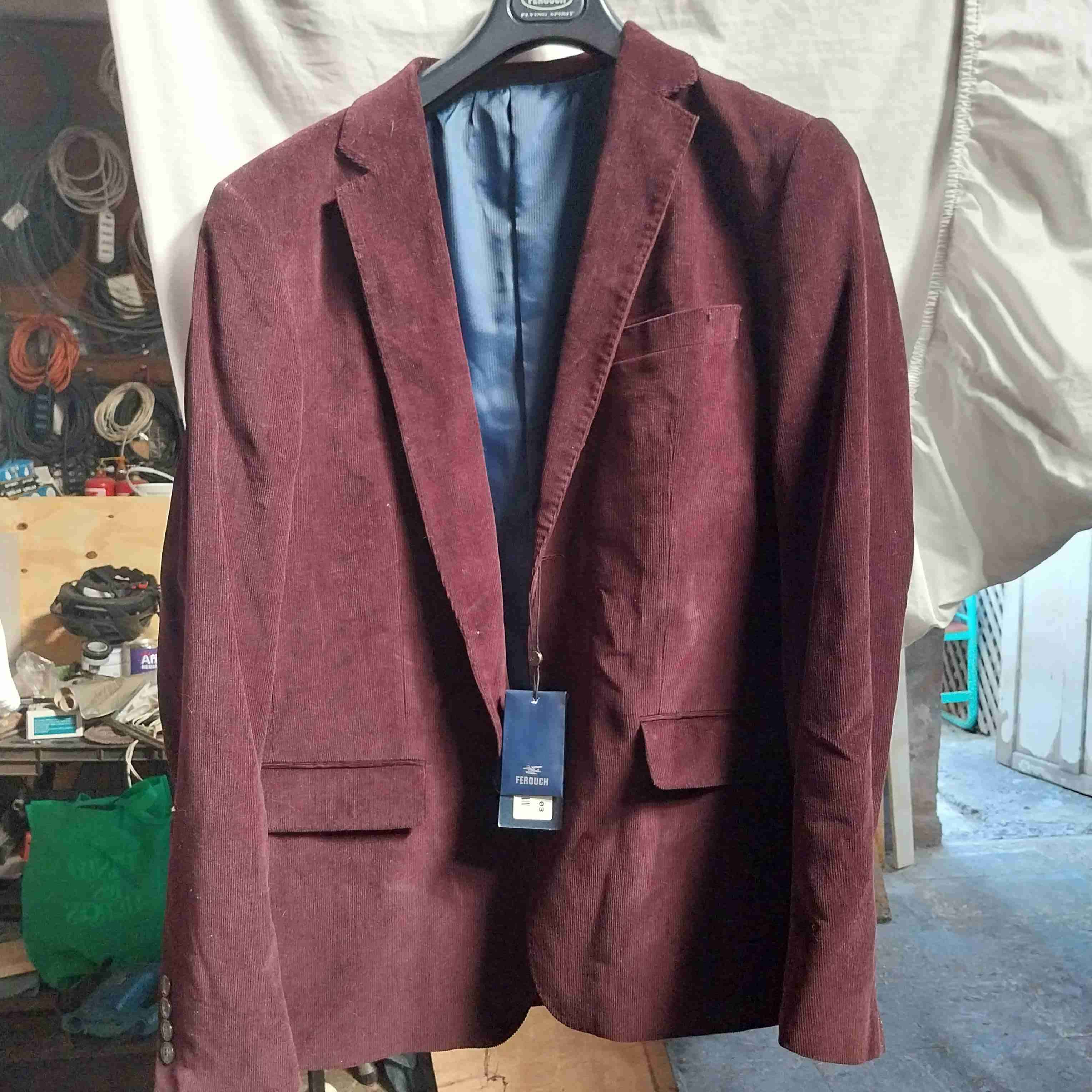Blazer burdeos corduroy nuevo - 1