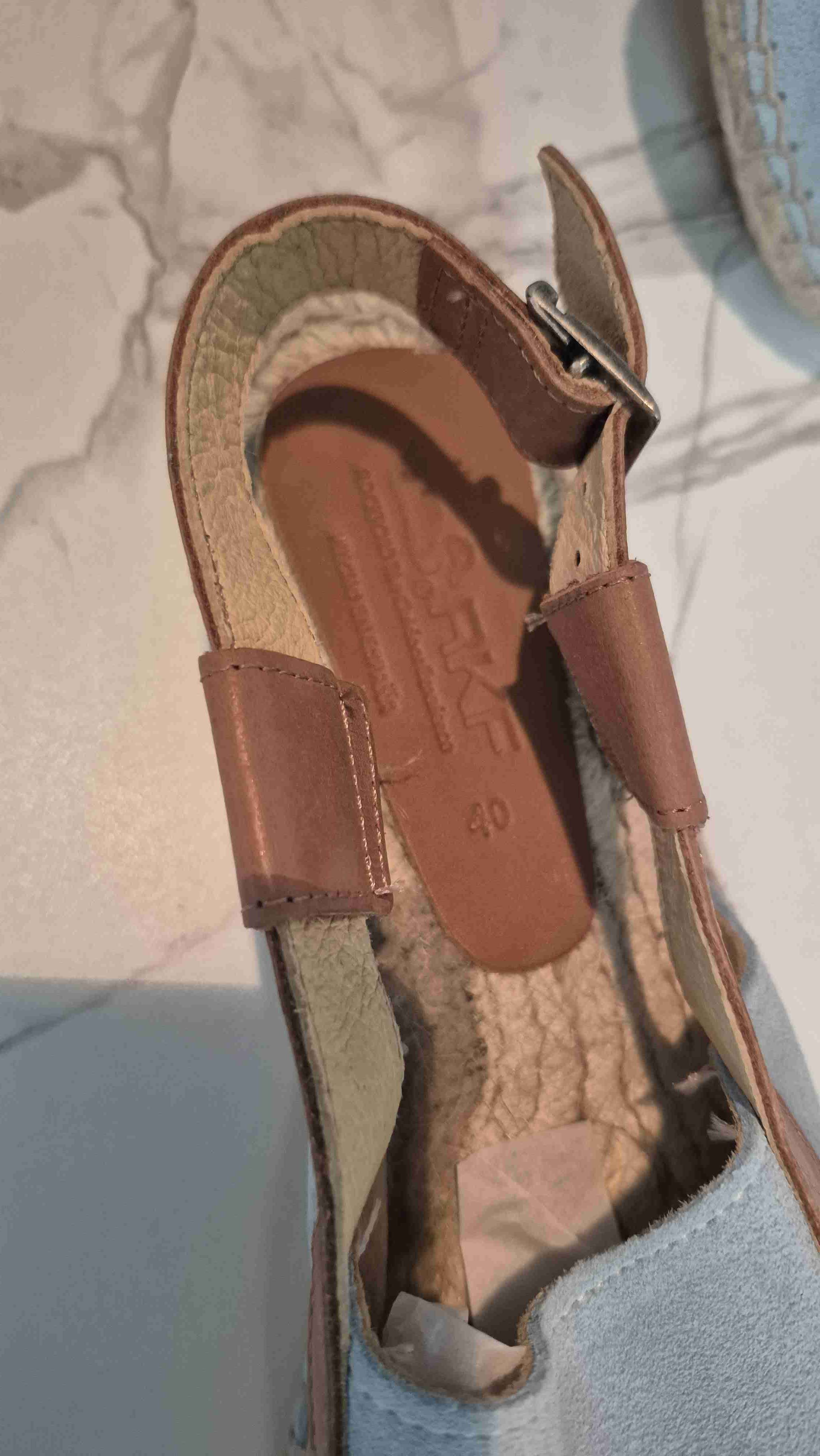 Sandalias azules de gamuza RKF - miniatura 2