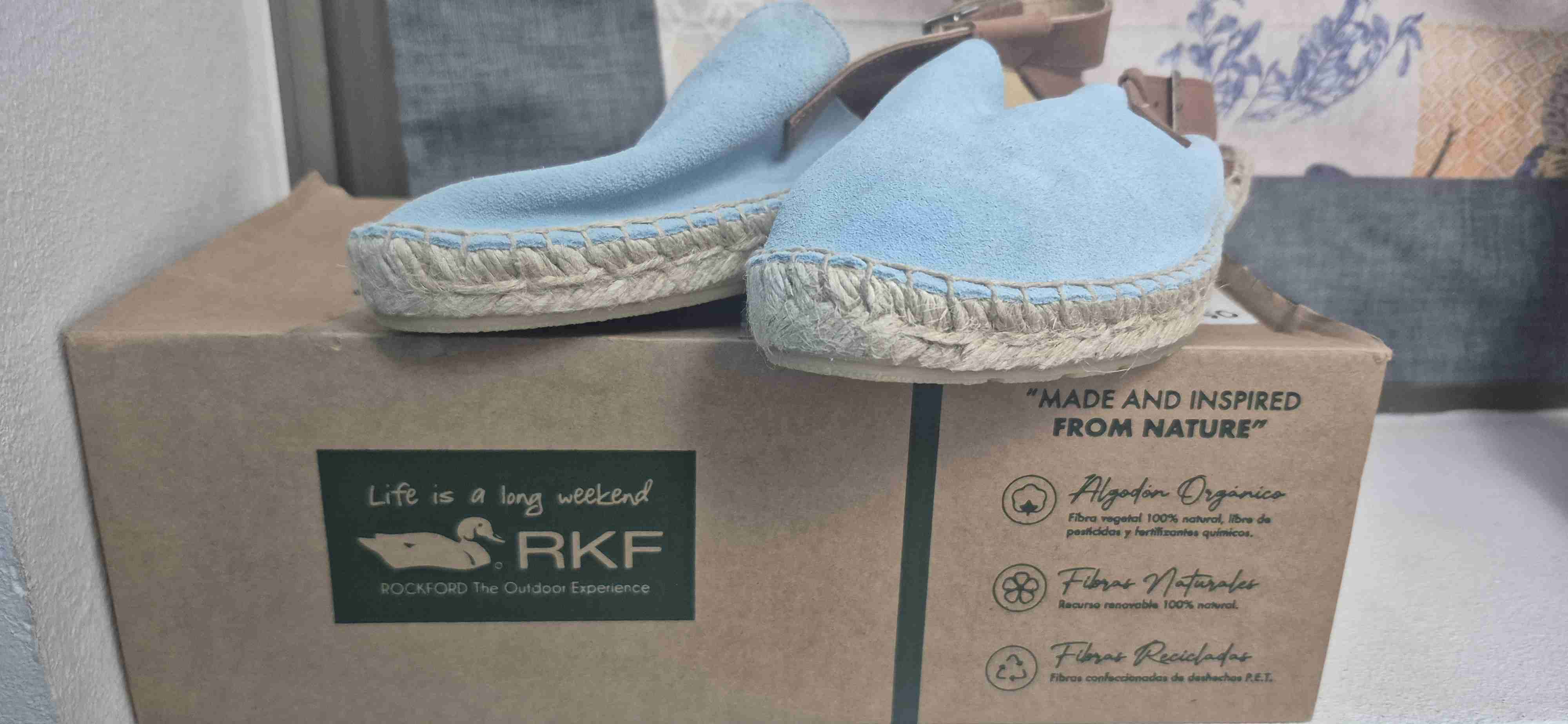 Sandalias azules de gamuza RKF - miniatura 3