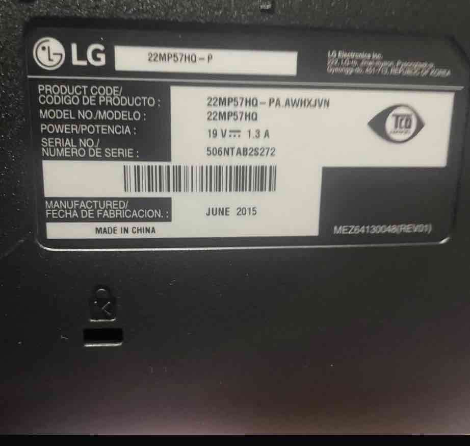 Monitor LG 22MP57HQ - miniatura 1