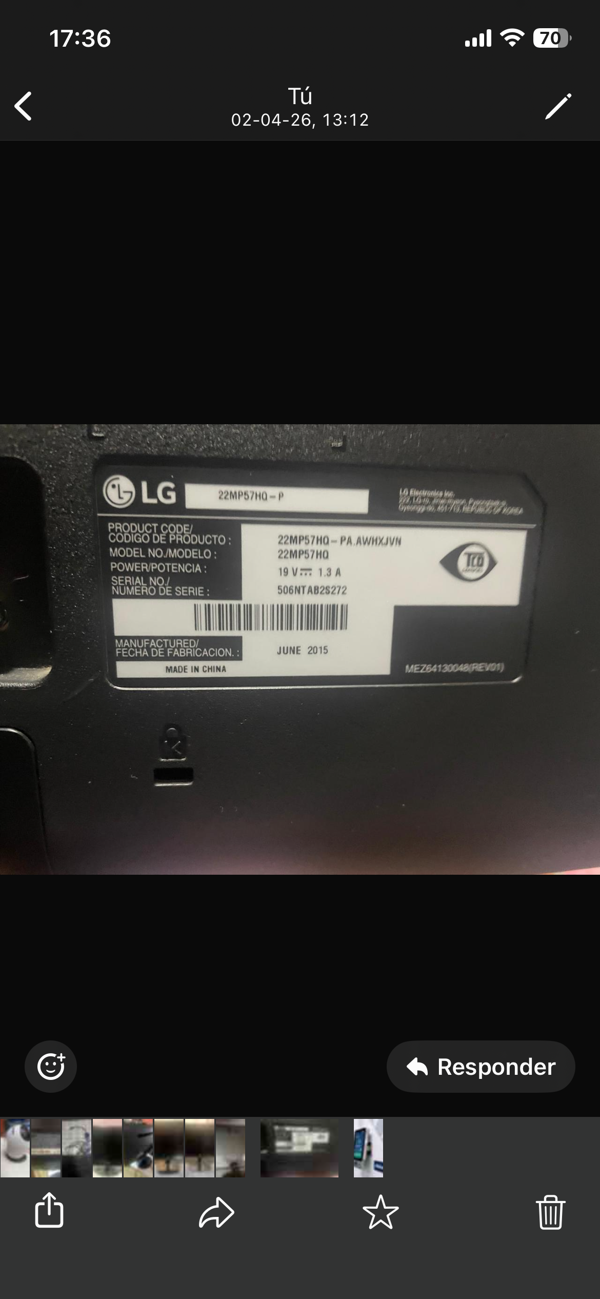 Monitor LG 22MP57HQ - miniatura 2