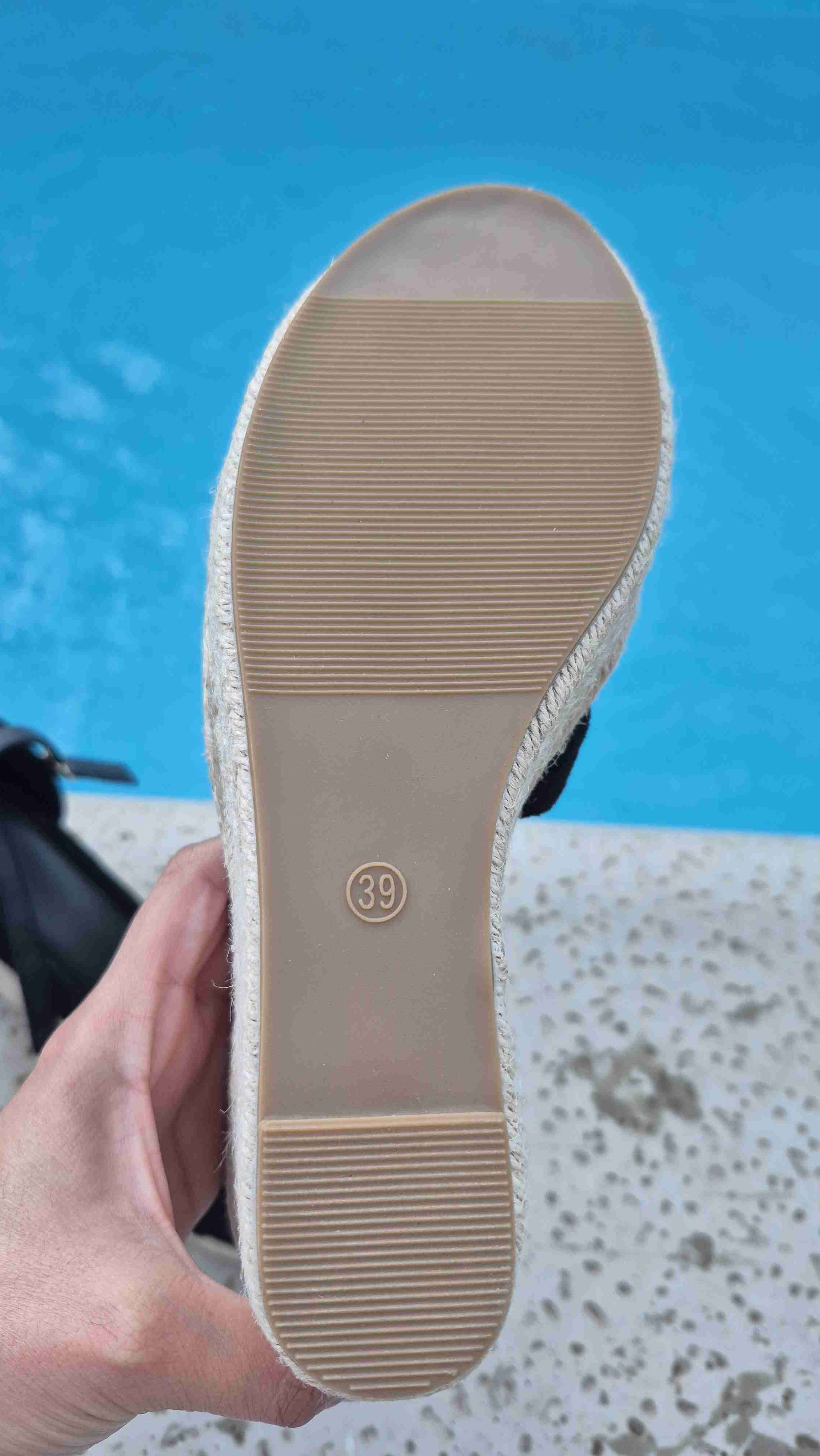 Sandalias de cuña negras - miniatura 2