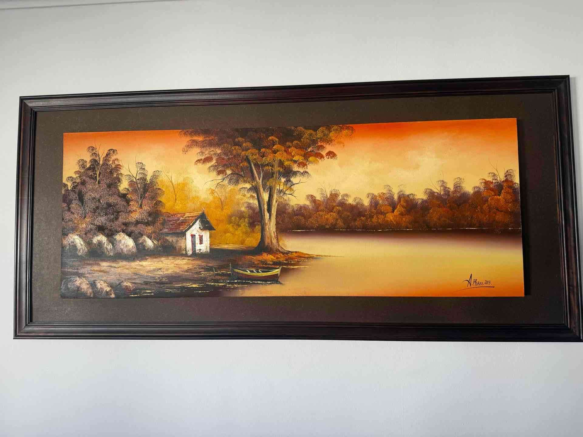 Cuadro paisaje enmarcado