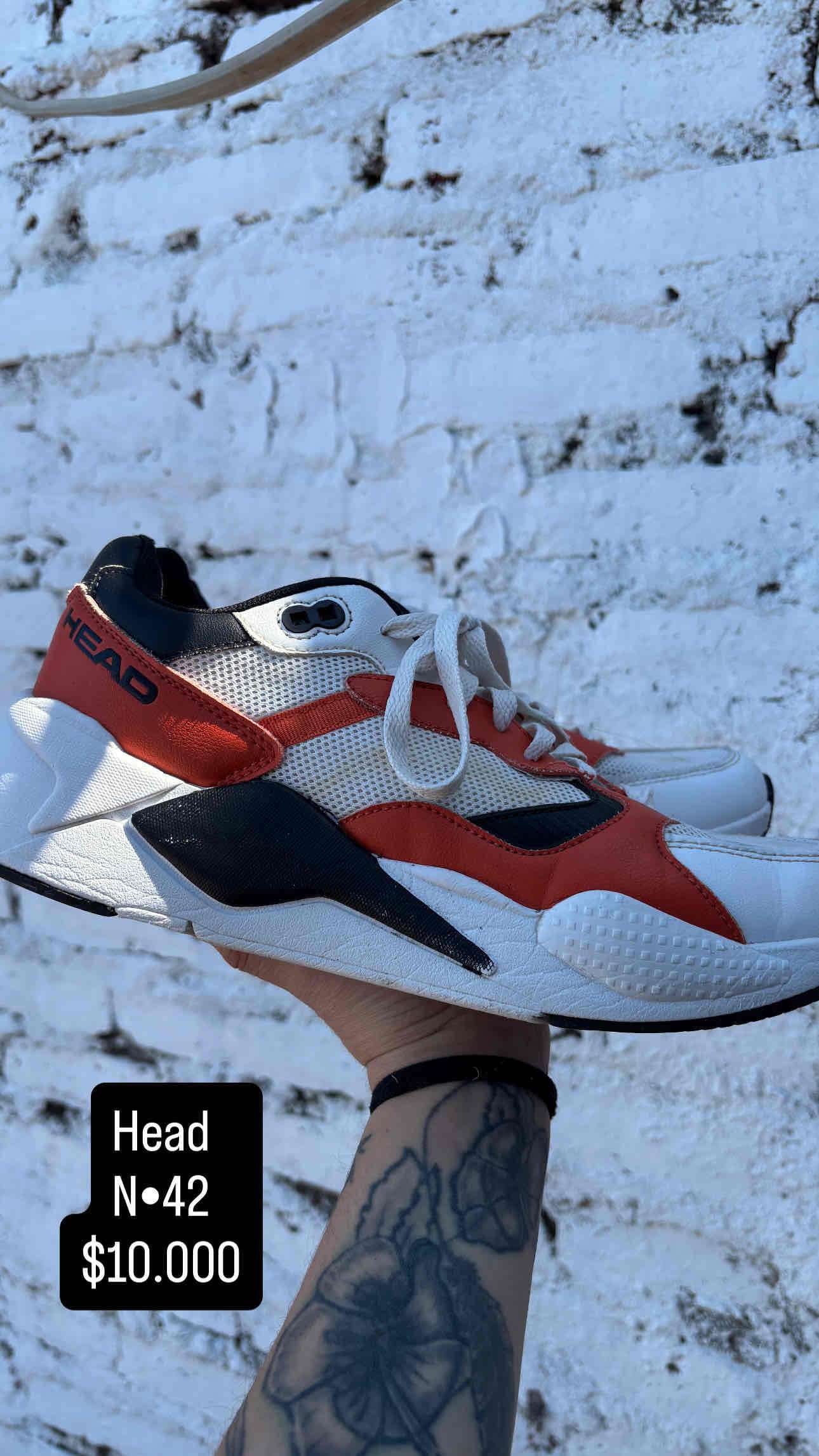 Zapatillas deportivas blancas y naranja - miniatura 4