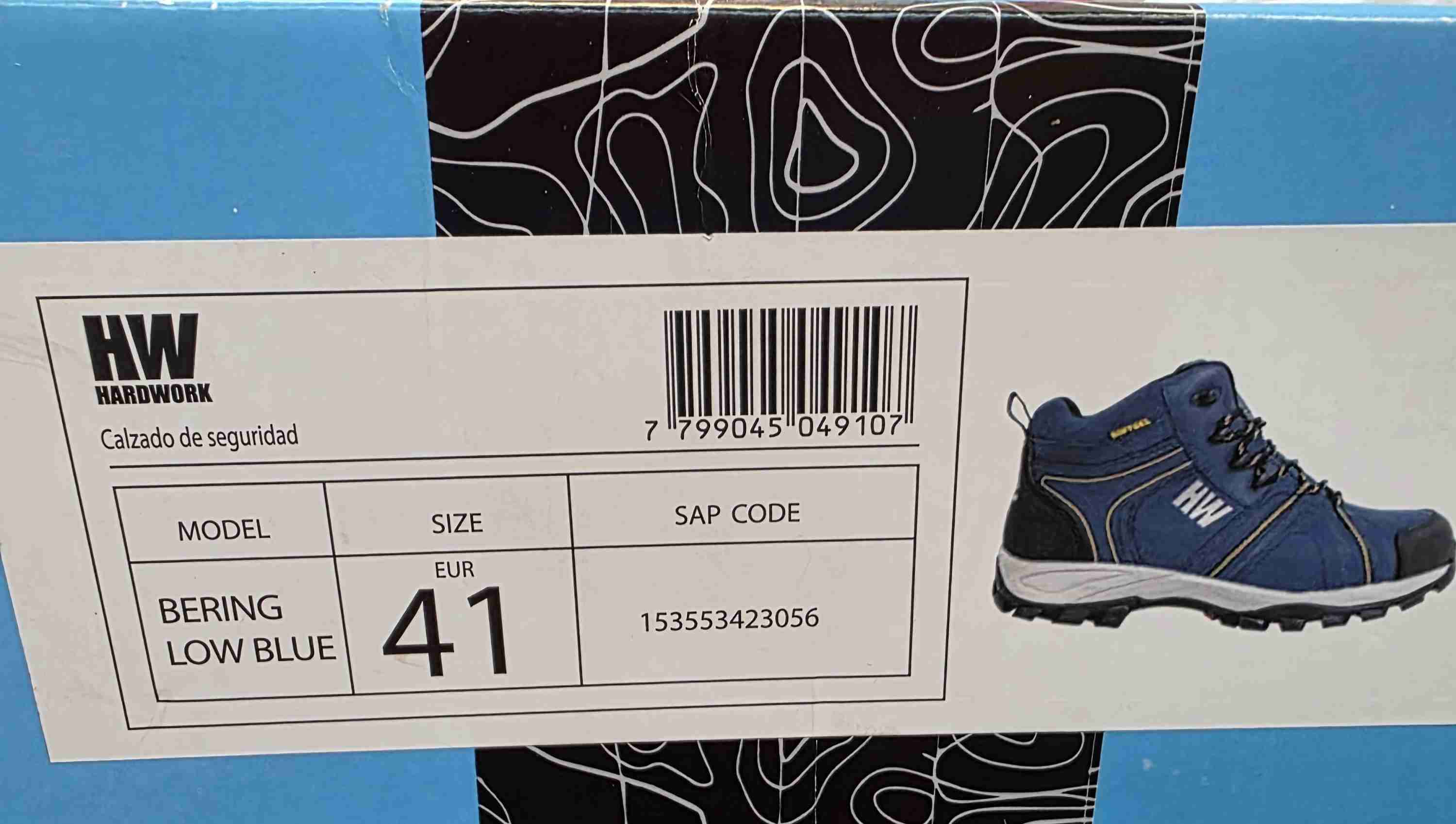 Zapato de seguridad azul HW 41 - miniatura 2