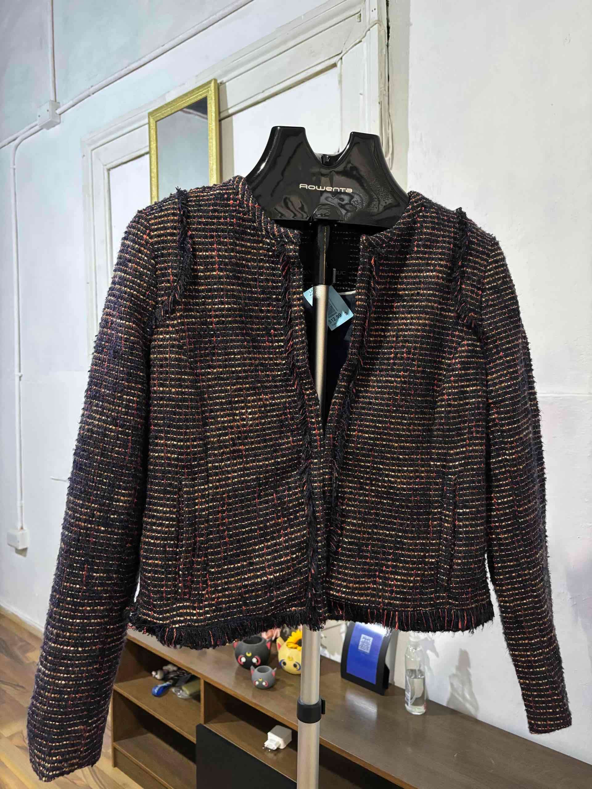 Chaqueta tweed negra - 2