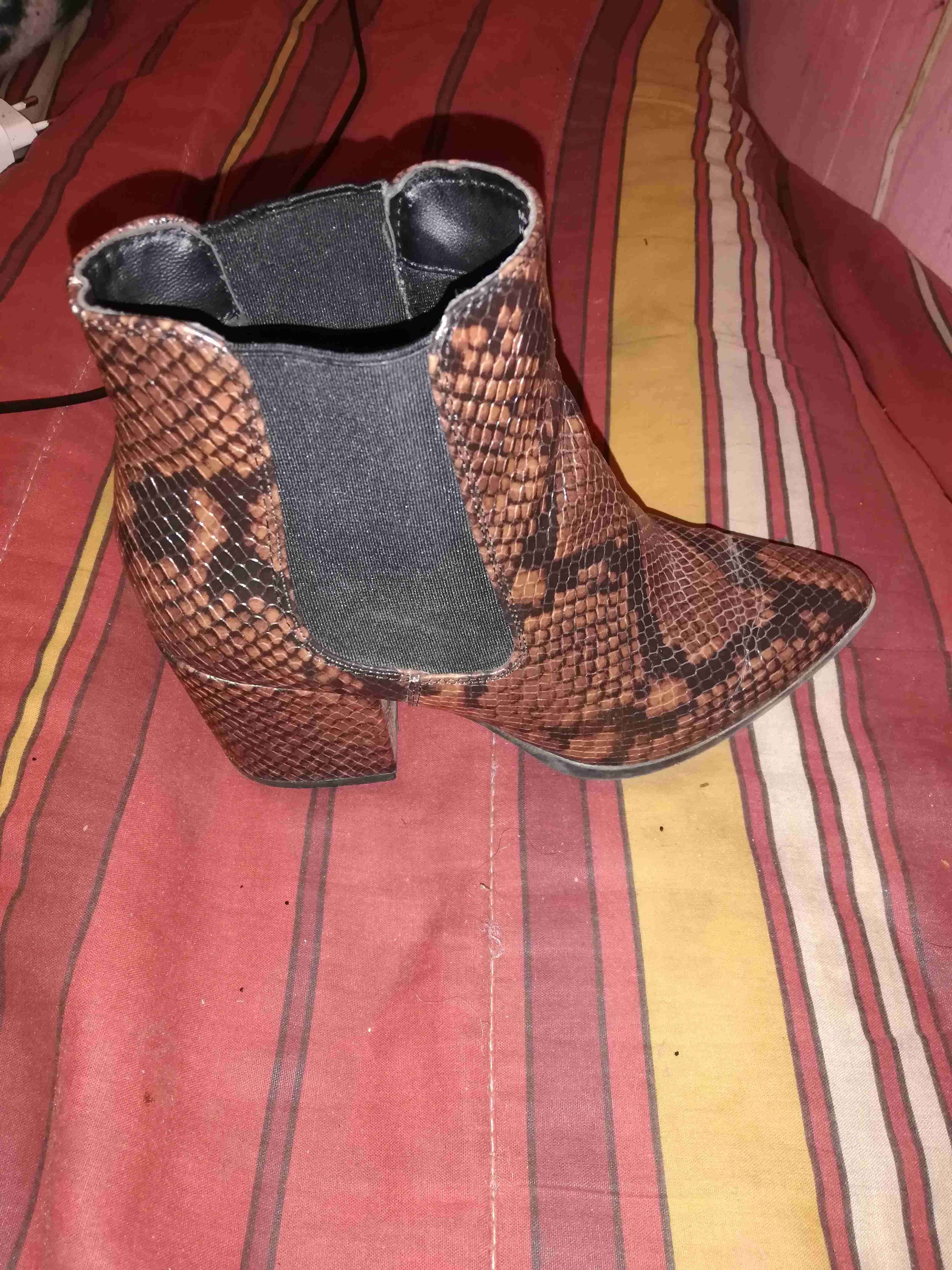 Botines cuero estampado serpiente - 2