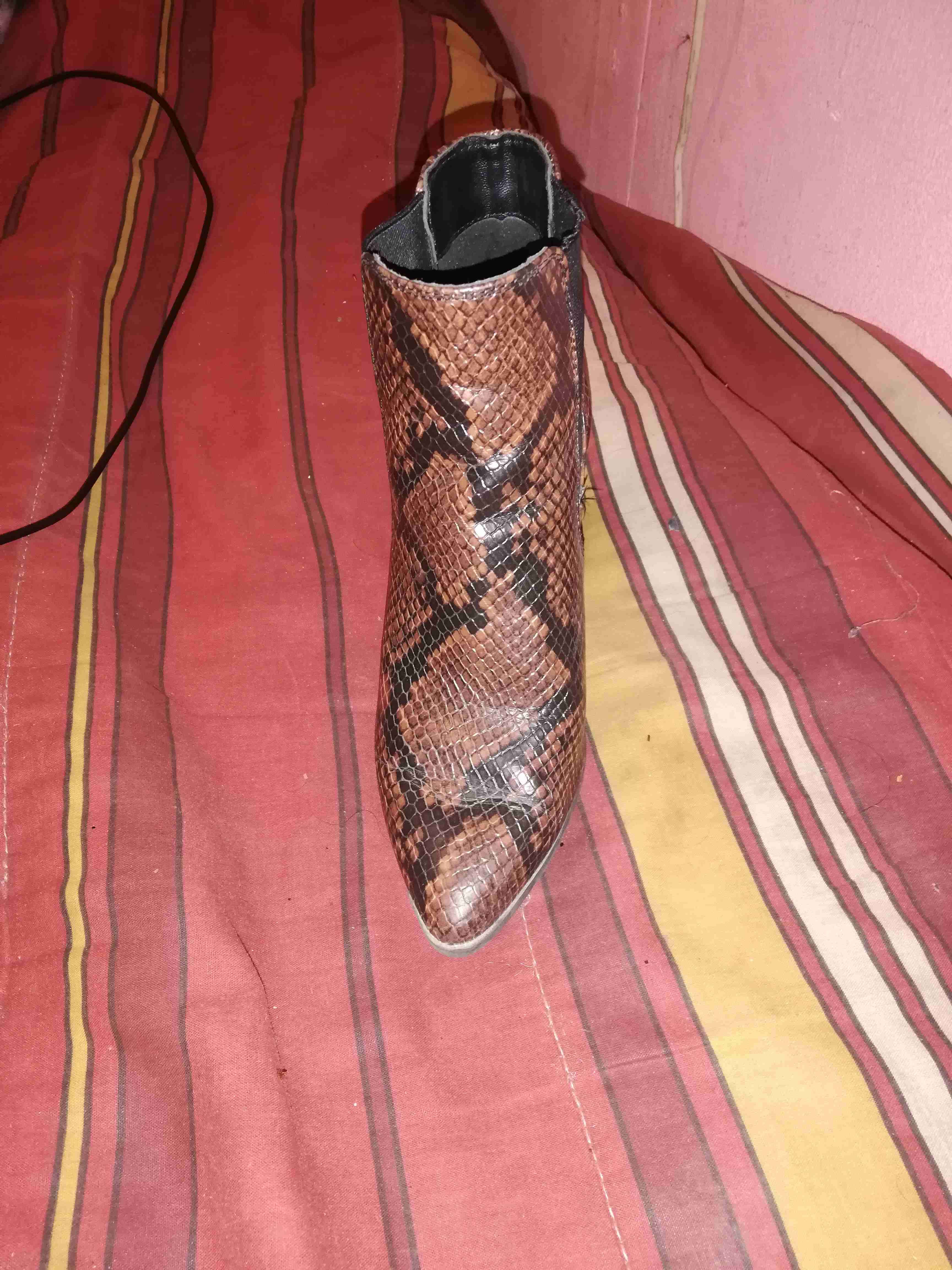 Botines cuero estampado serpiente - 3