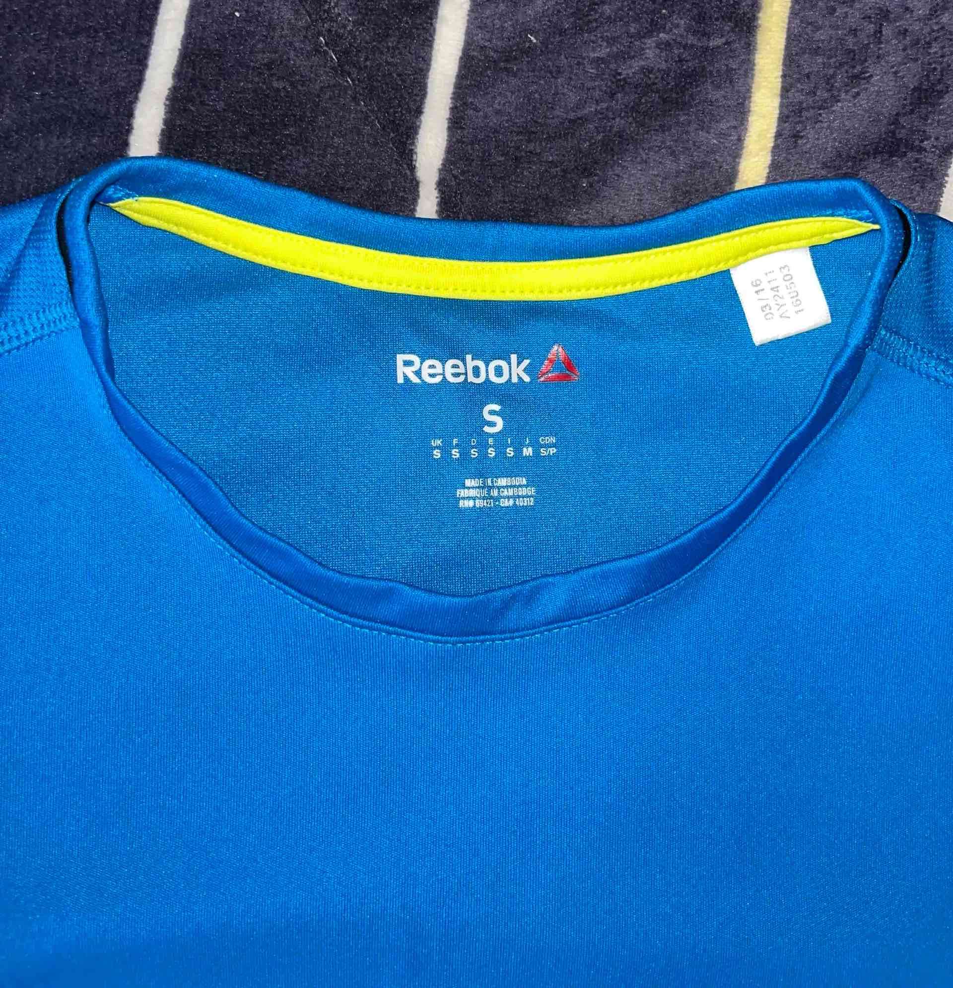 Polera deportiva azul Reebok - miniatura 3