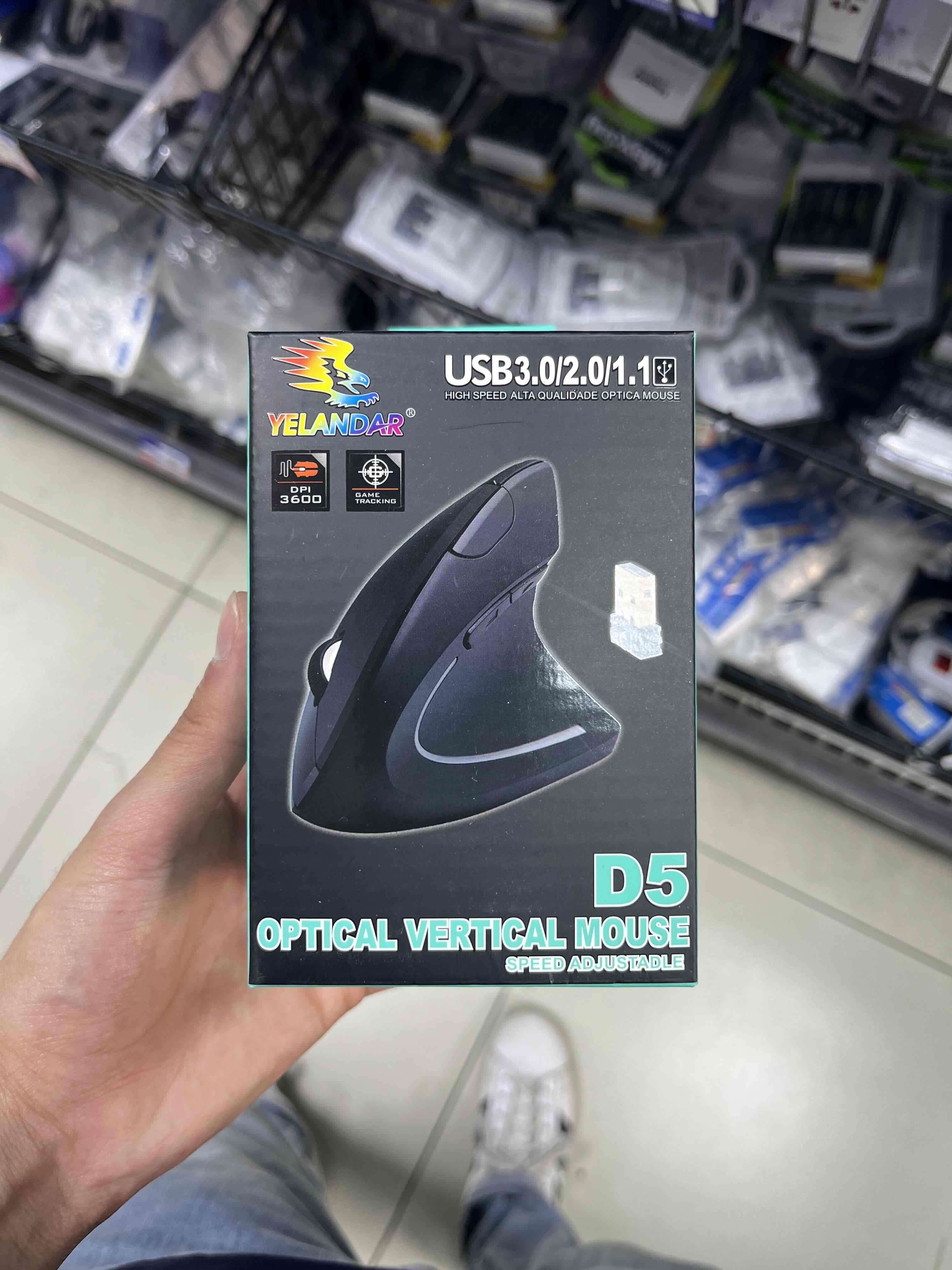 Mouse óptico vertical D5 USB