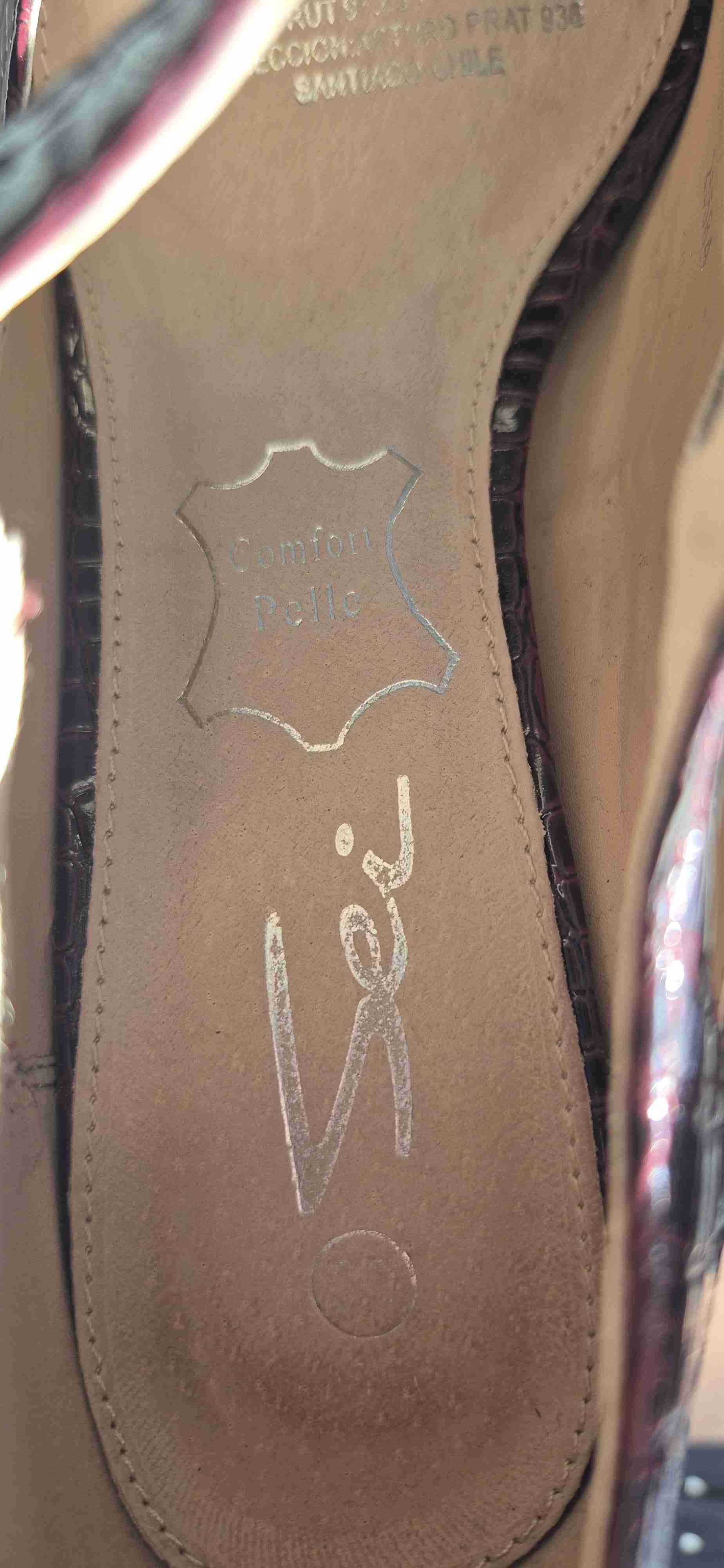 Zapatos taco medio charol rojizo - 4