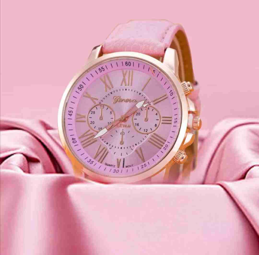 Reloj rosado mujer elegante - miniatura 3