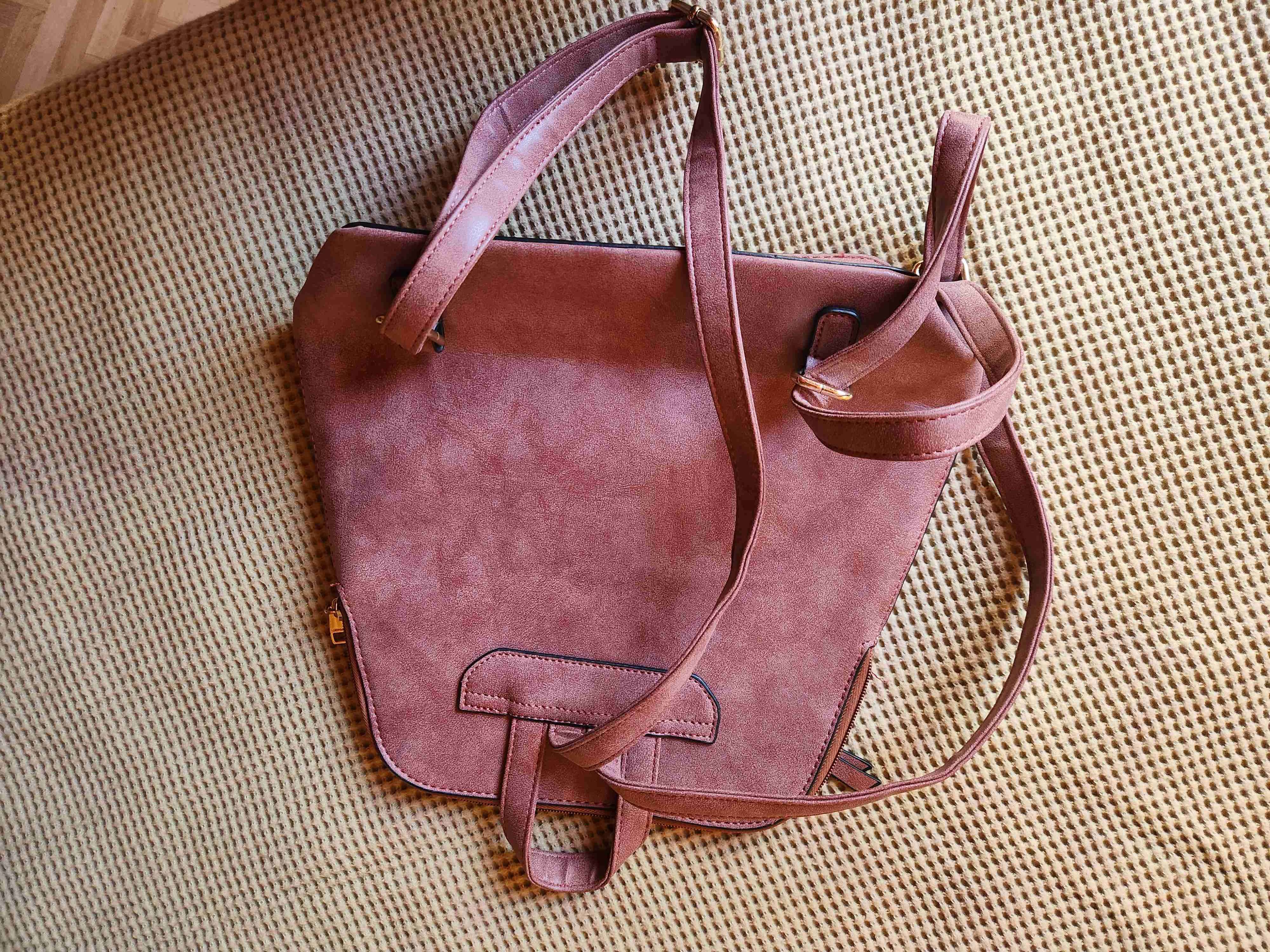 Mochila de cuero marrón - miniatura 2