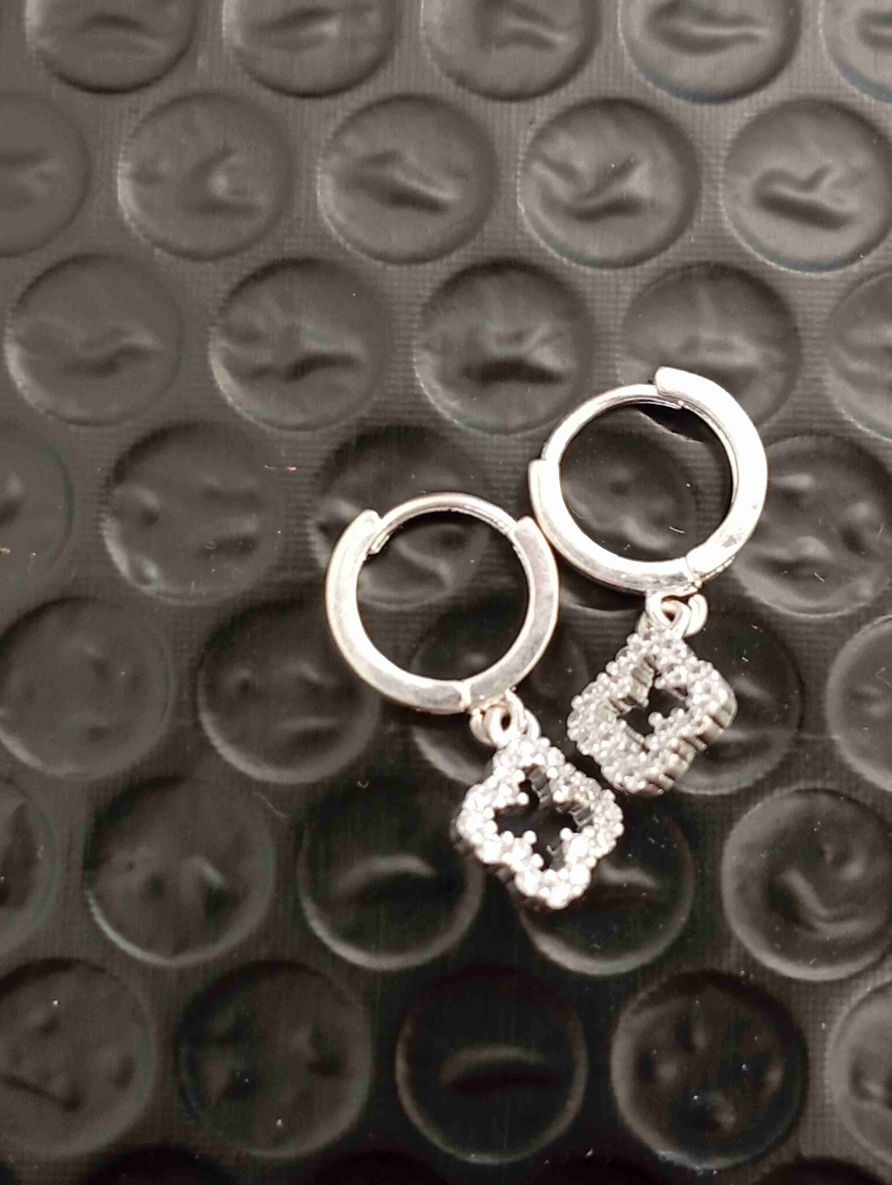 Aros de plata con colgante - 1