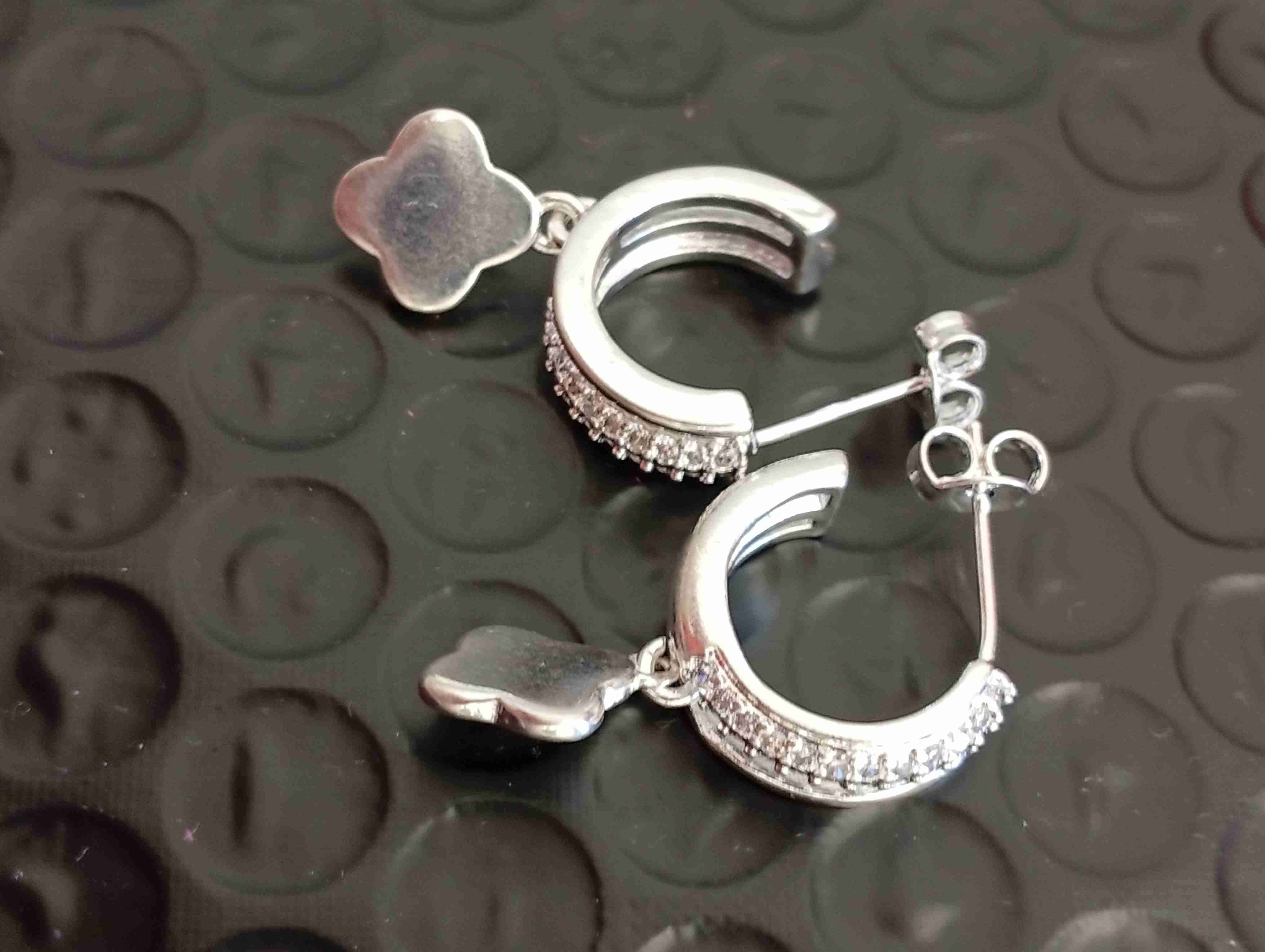 Aros de plata con colgante - 2