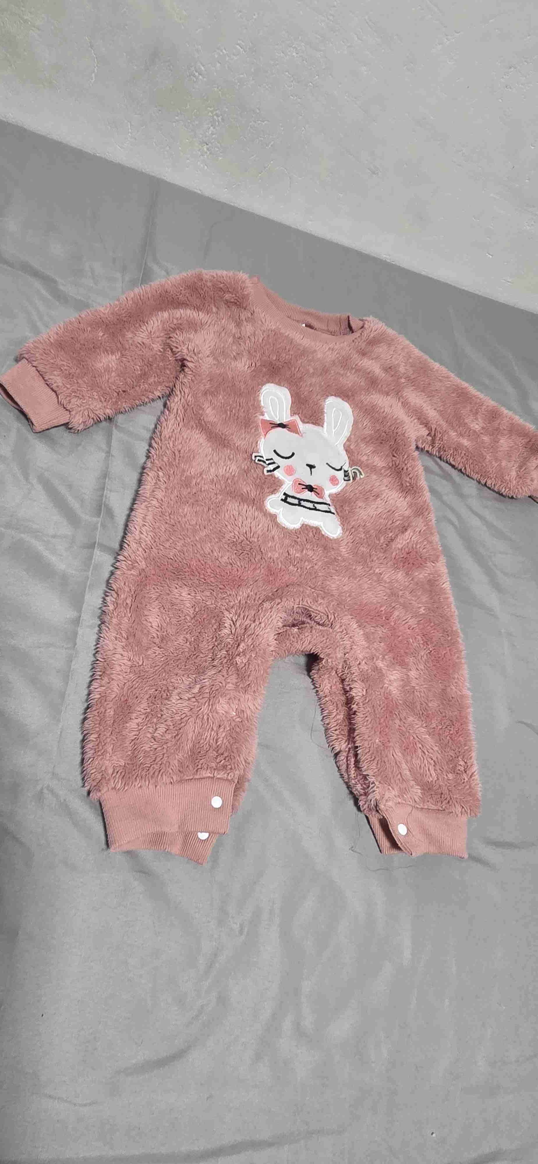 Enterito bebé rosado con conejo - miniatura 2