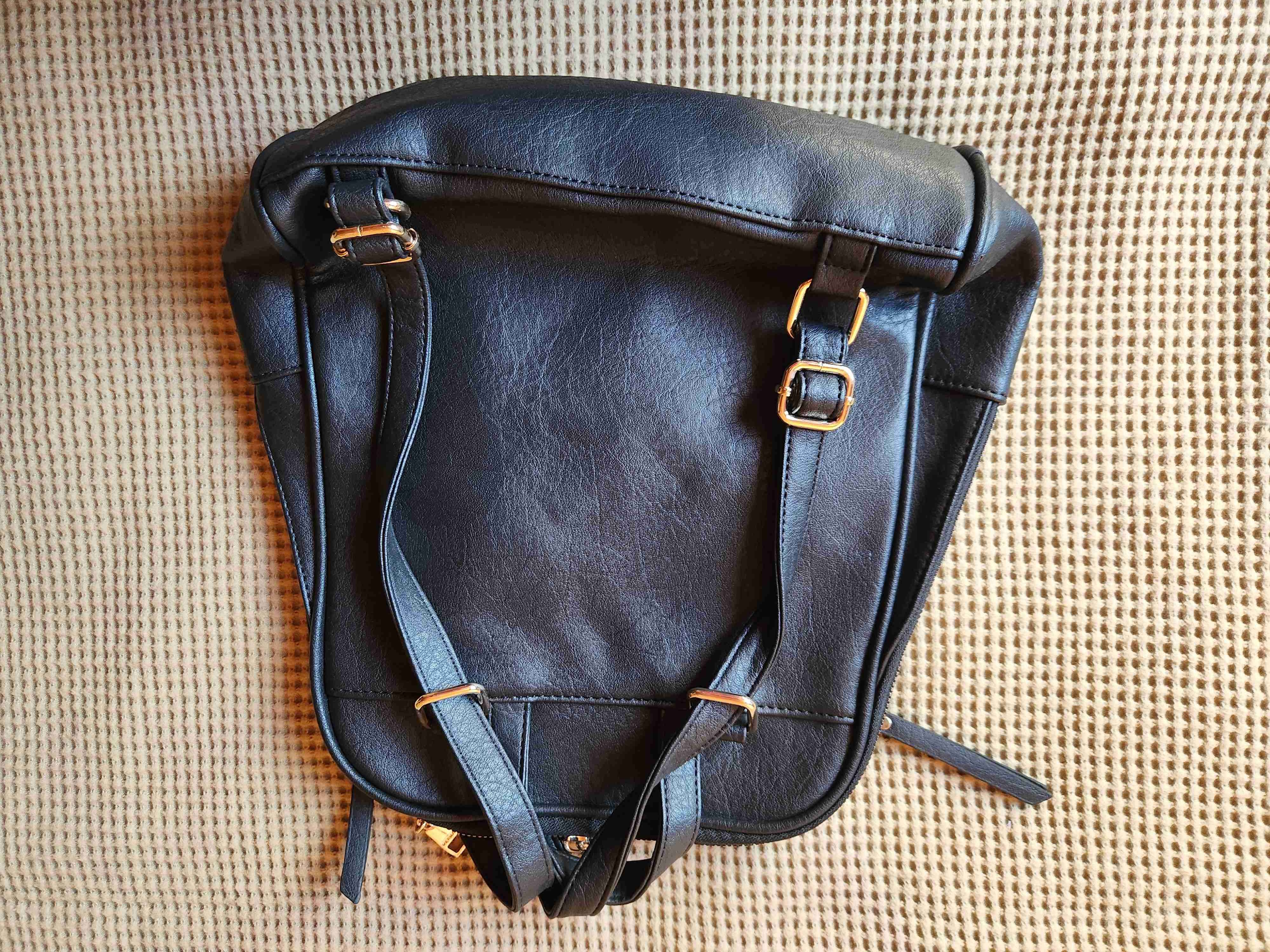 Mochila de cuero negro - 2