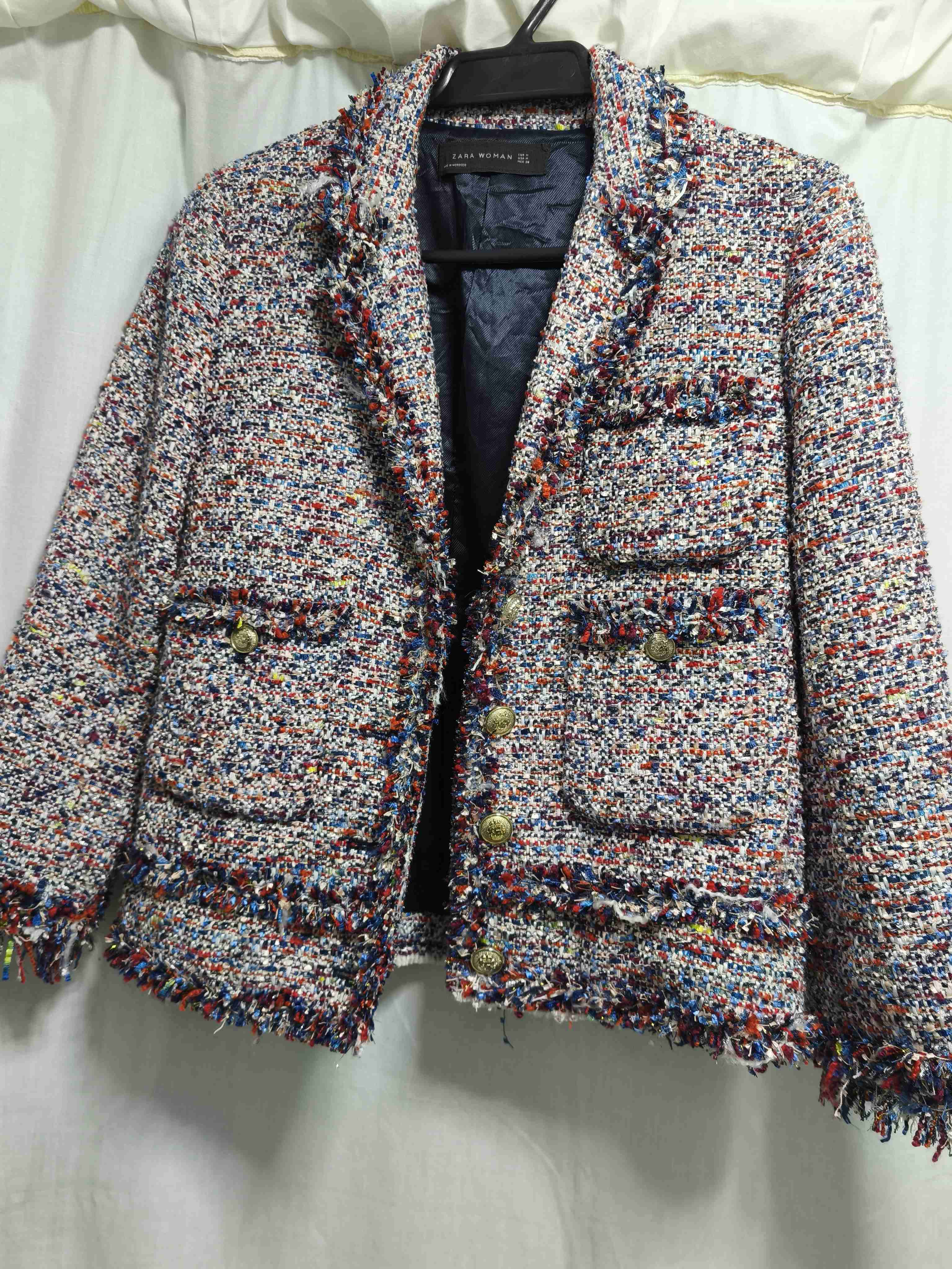 Chaqueta Sara woman tejido bouclé multicolor - miniatura 3