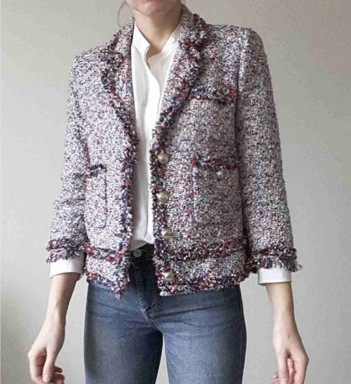 Chaqueta Sara woman tejido bouclé multicolor - miniatura 4