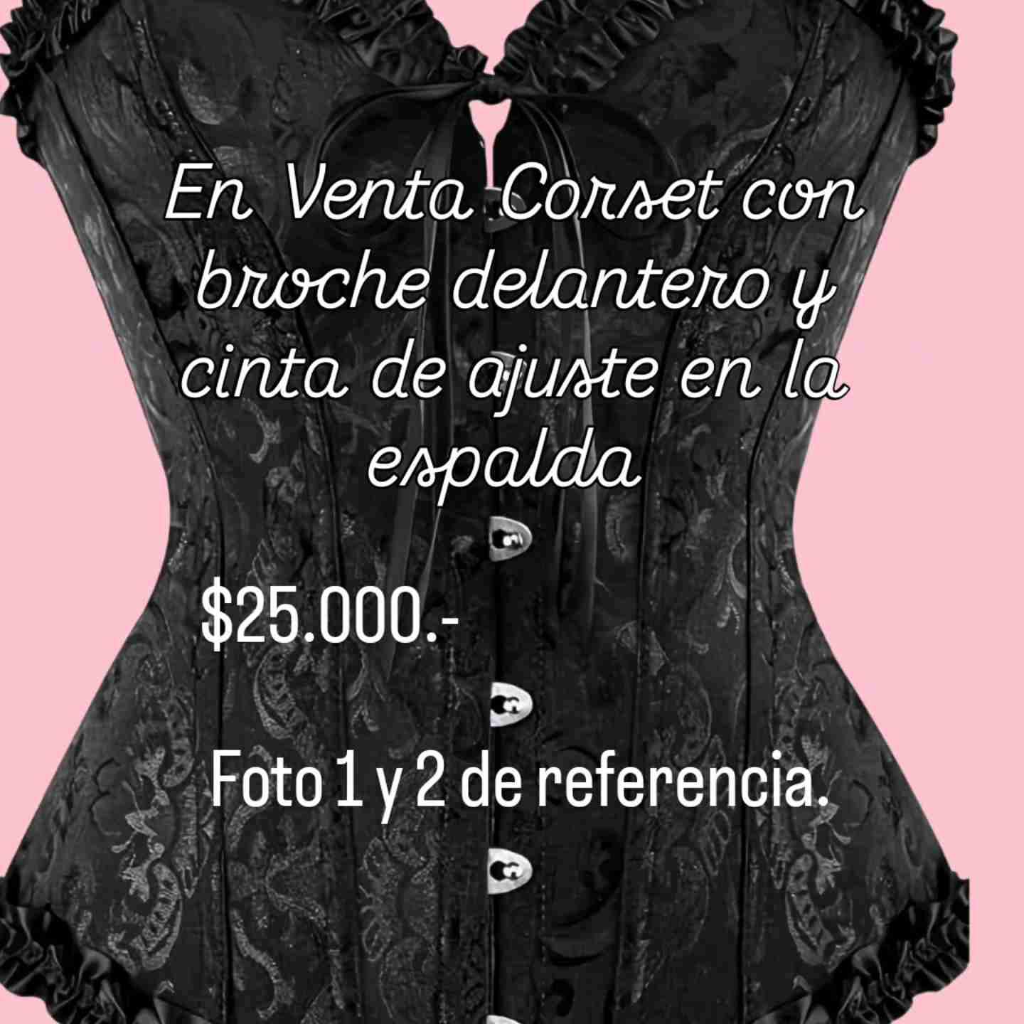 Corset negro con encaje - miniatura 6