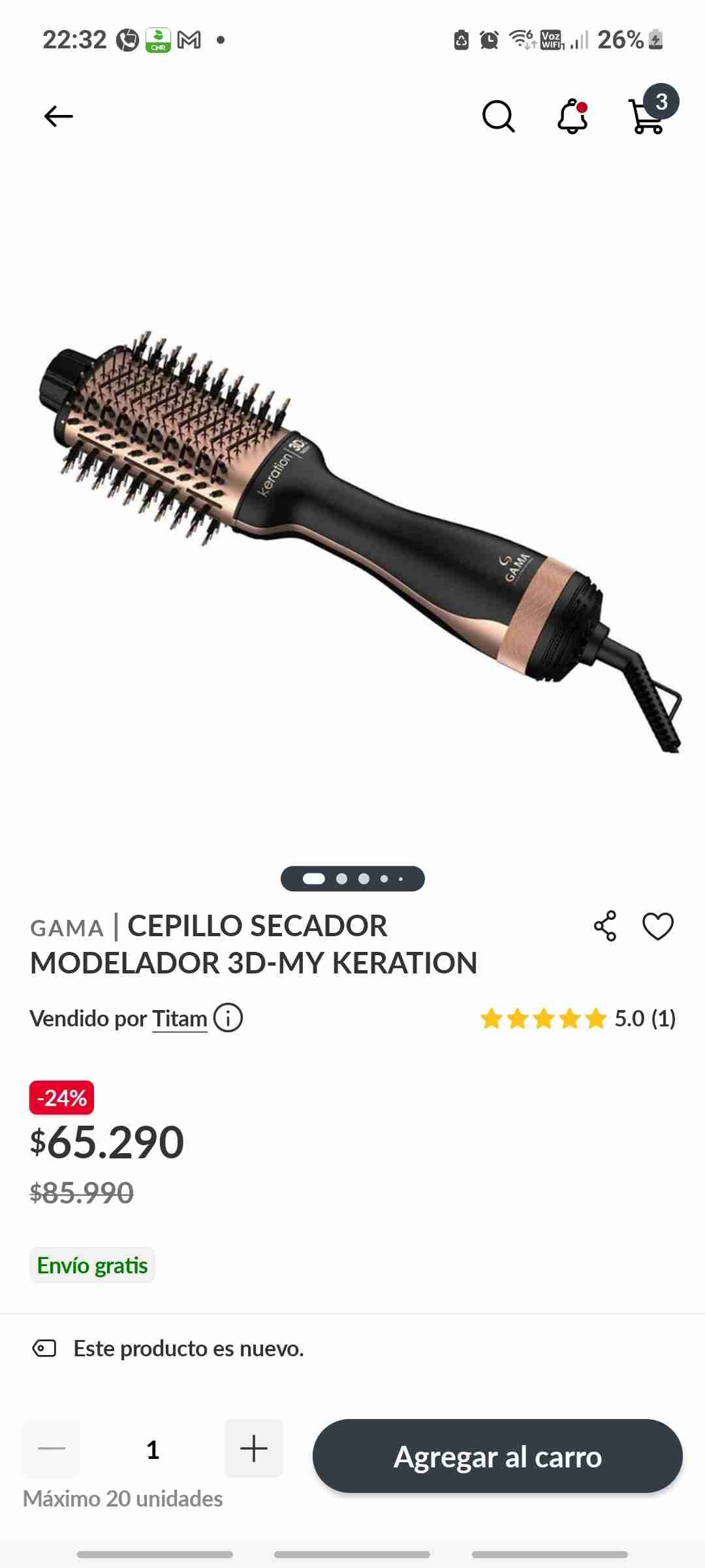 Cepillo modelador Gama Keration 3D - miniatura 3