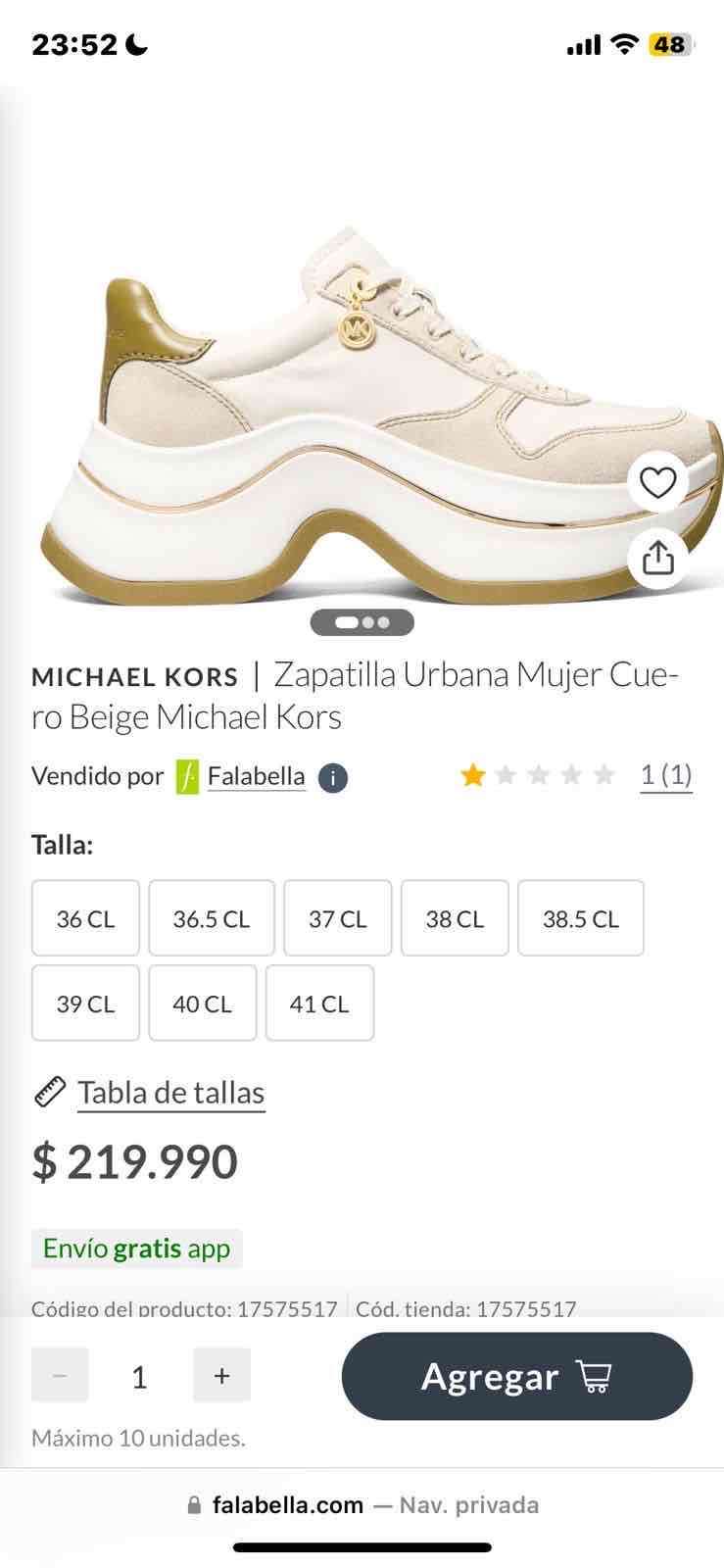 Zapatillas deportivas blancas nuevas originales MK - 5
