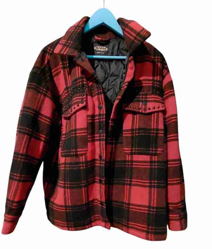 Chaqueta a cuadros roja y negra - 1